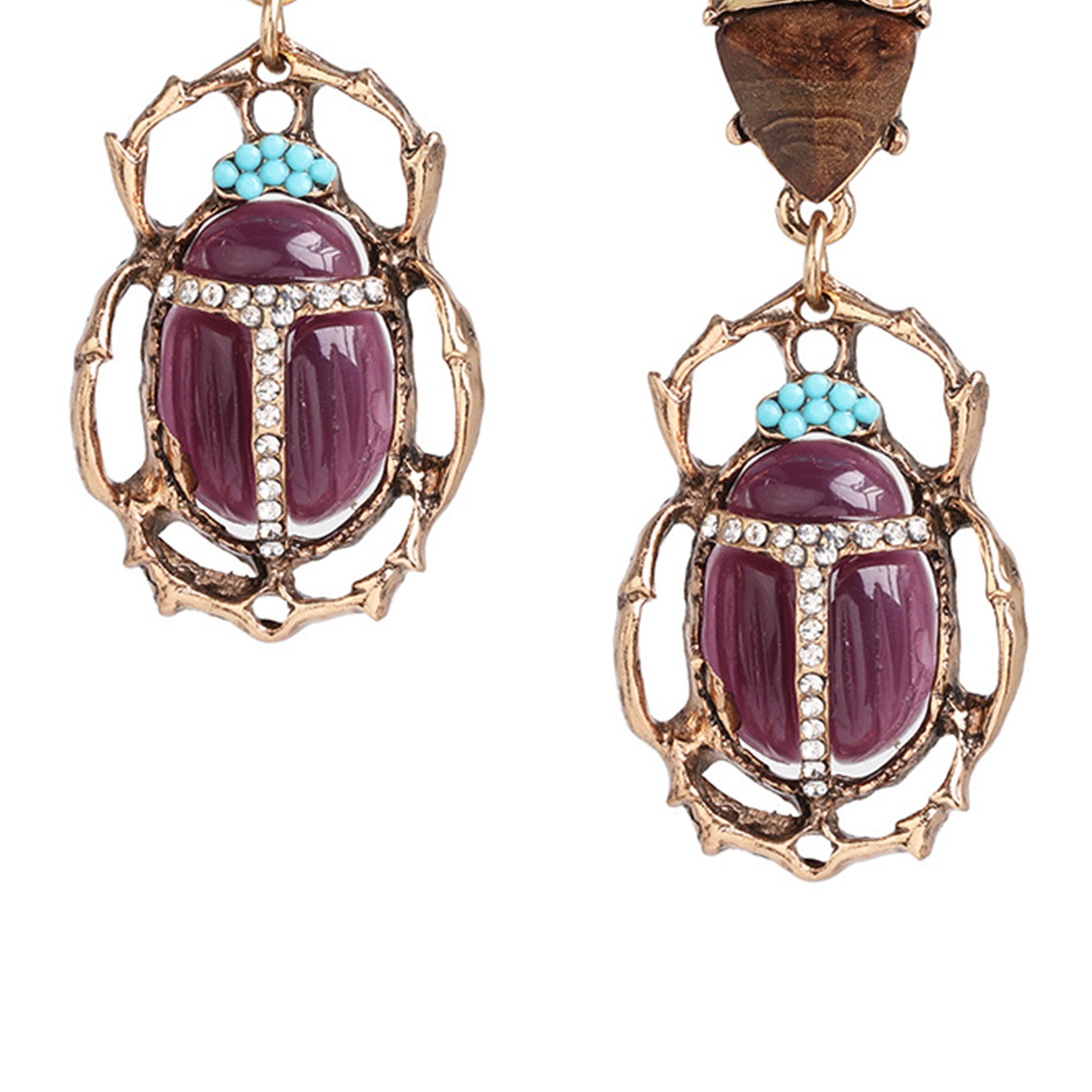 Beetle Rhinestone Earrings E8326