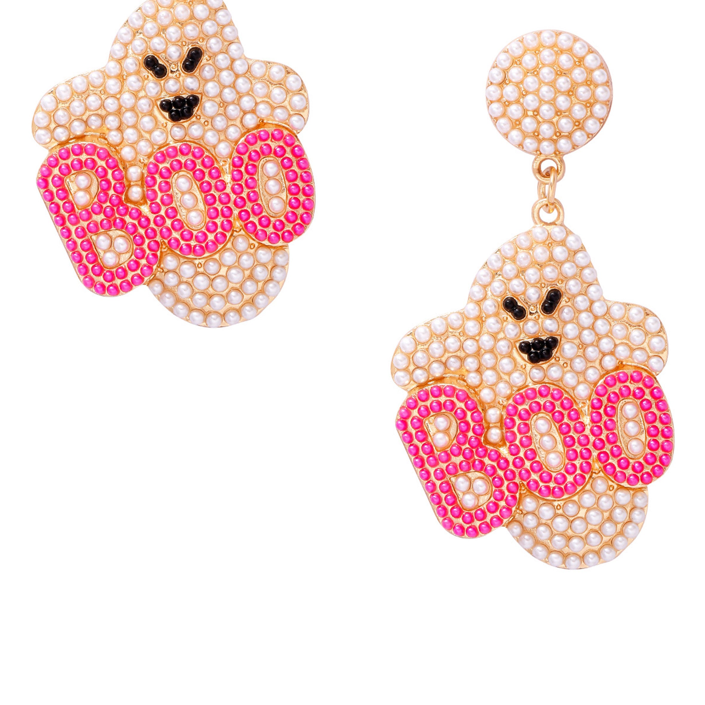BOO Ghost Bead Earrings E8333