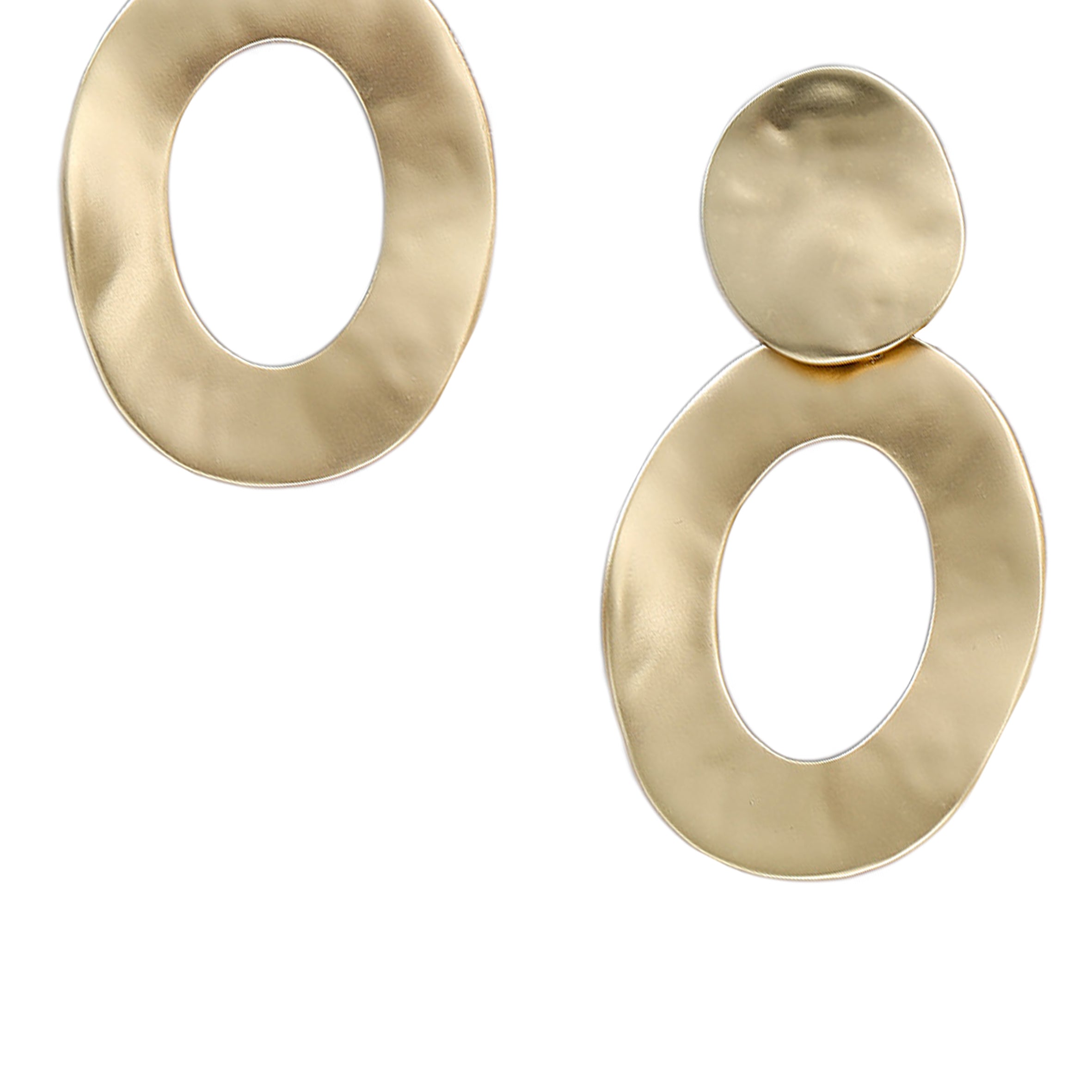 Pendientes de clip de aleación ovalada E8335