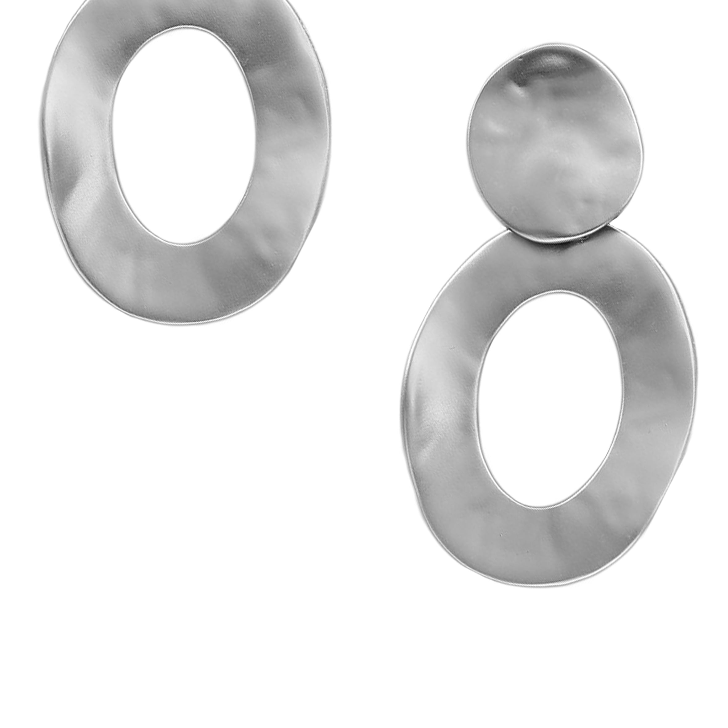 Pendientes de clip de aleación ovalada E8335