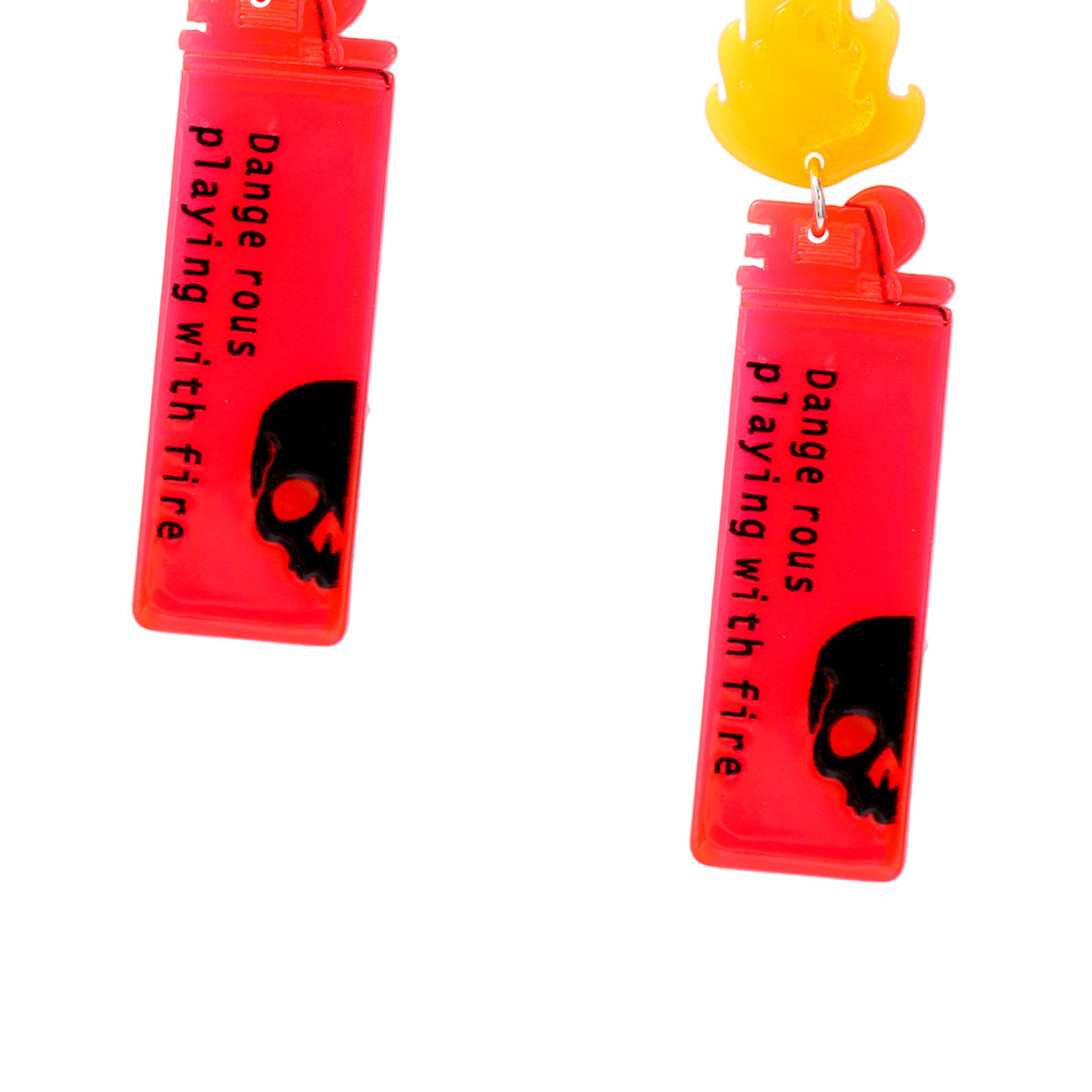 Skull Lighter Acrylic Earrings E8340