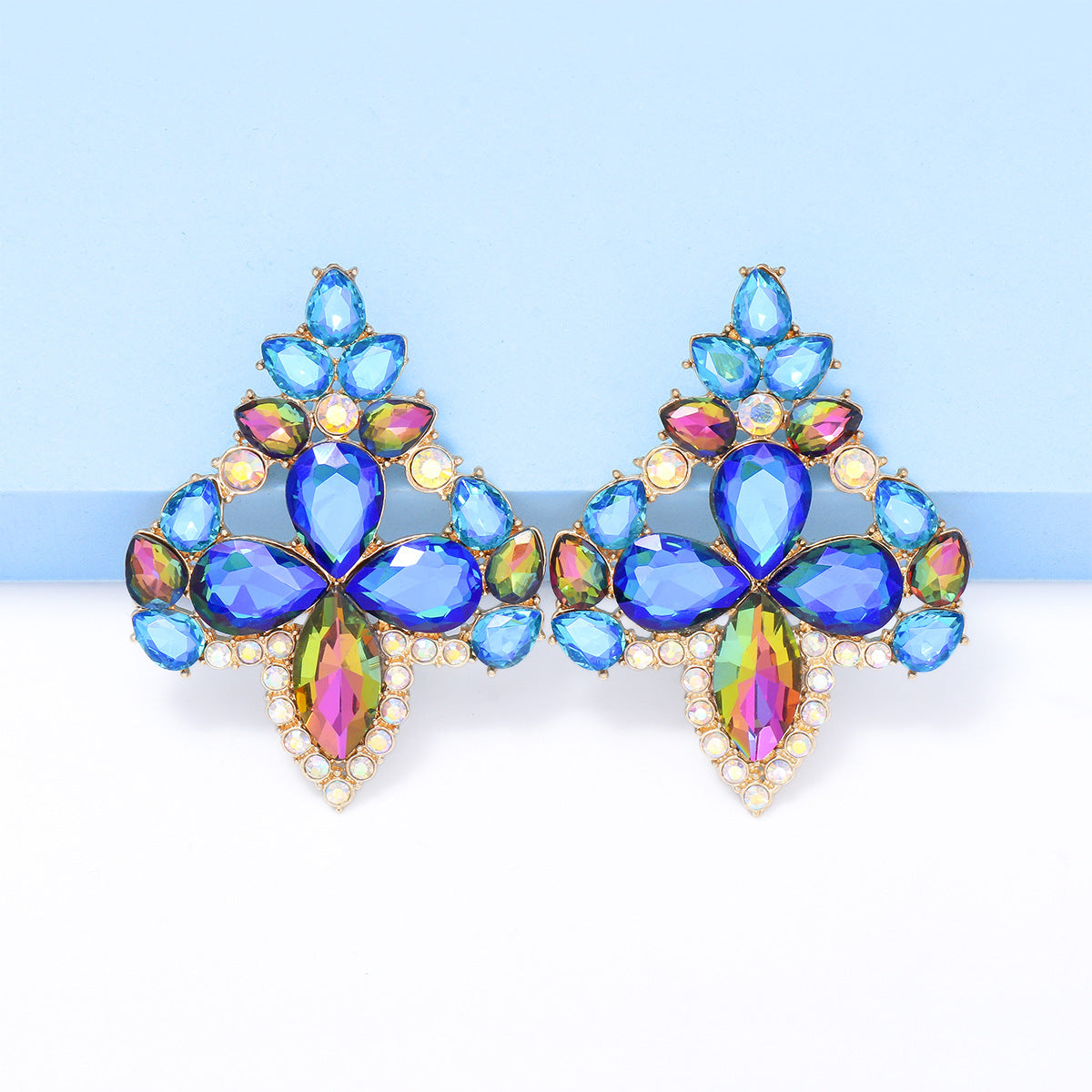 Baroque Flowers Water Drop Earrings E8390