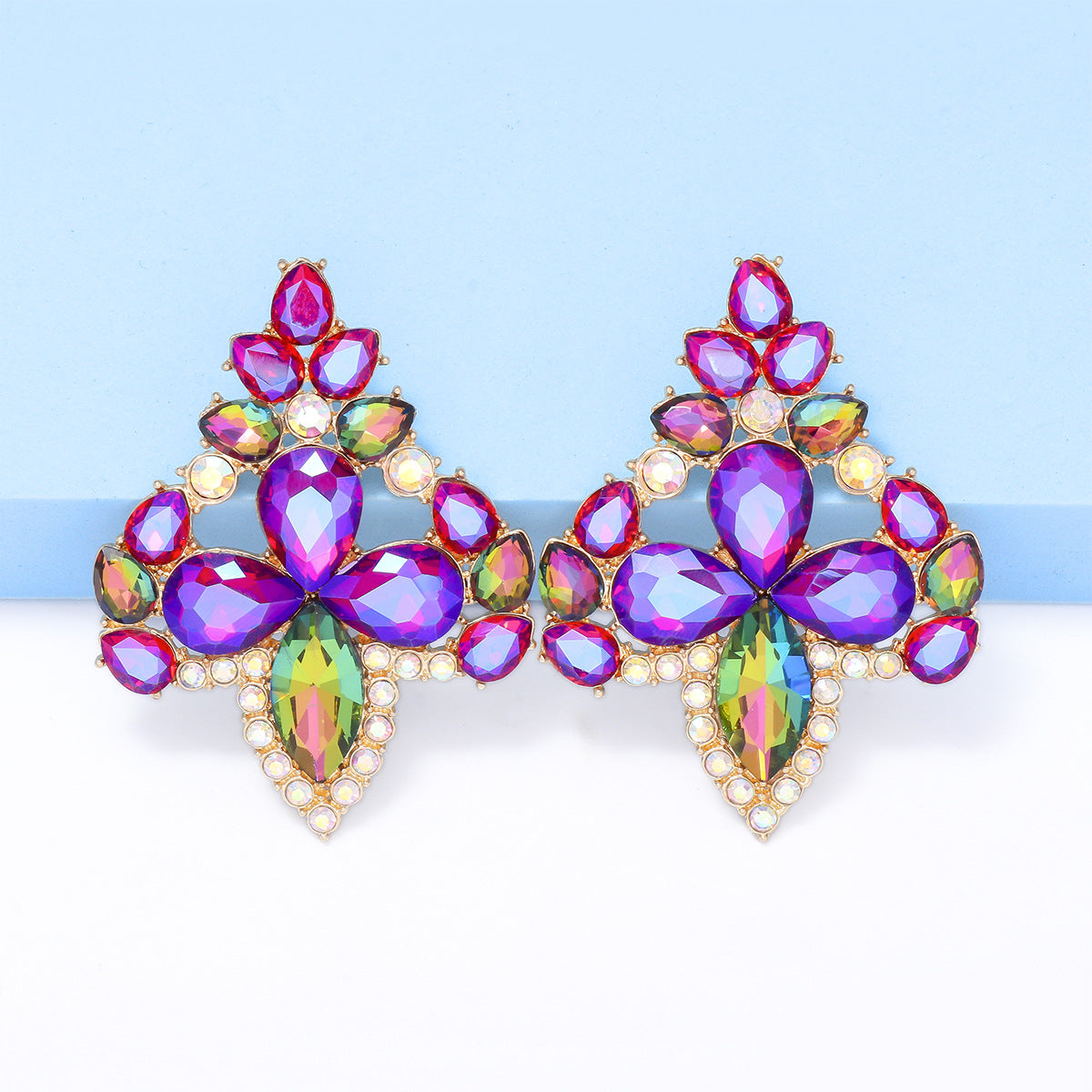 Baroque Flowers Water Drop Earrings E8390