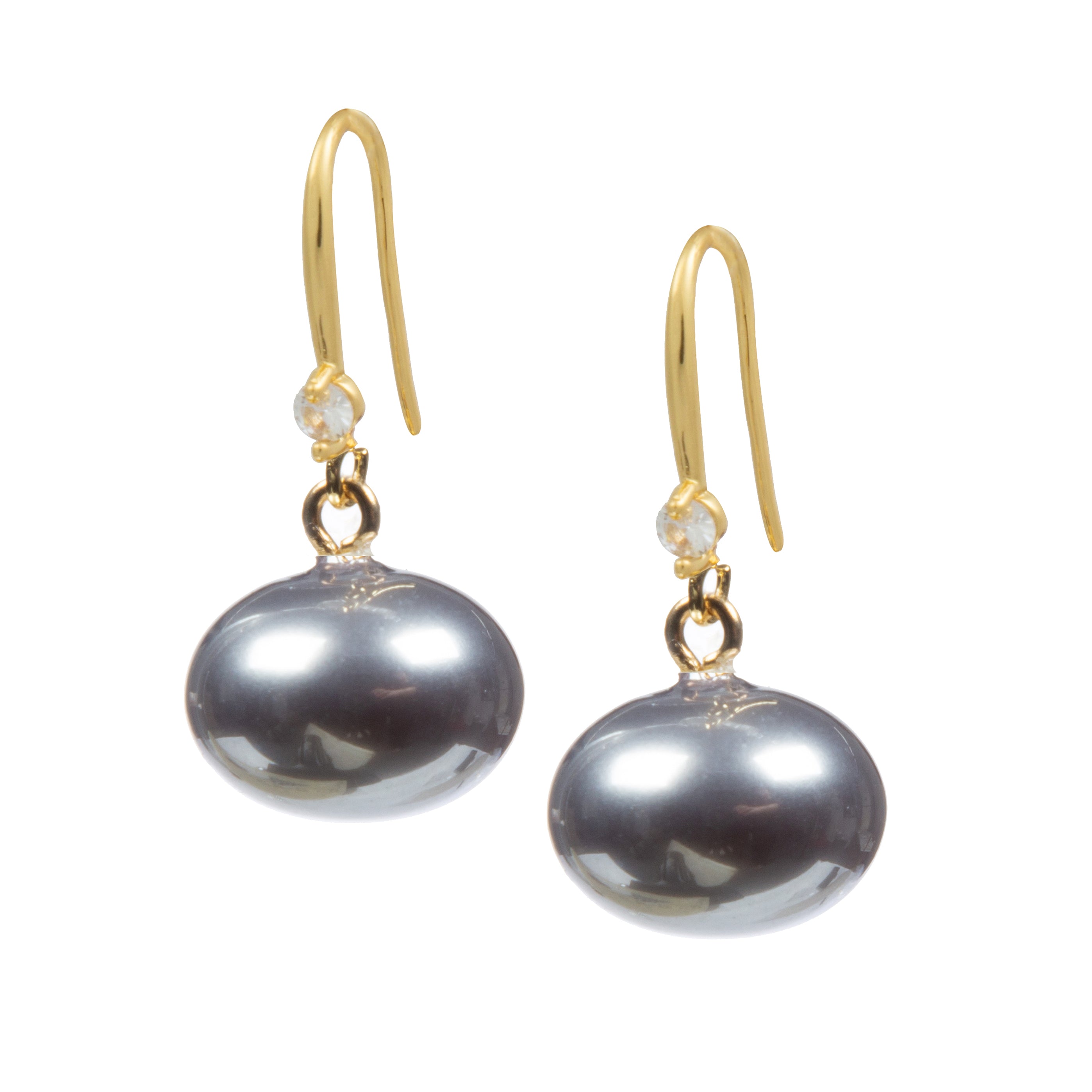 18K Gold Plated Pearl Earrings E8716