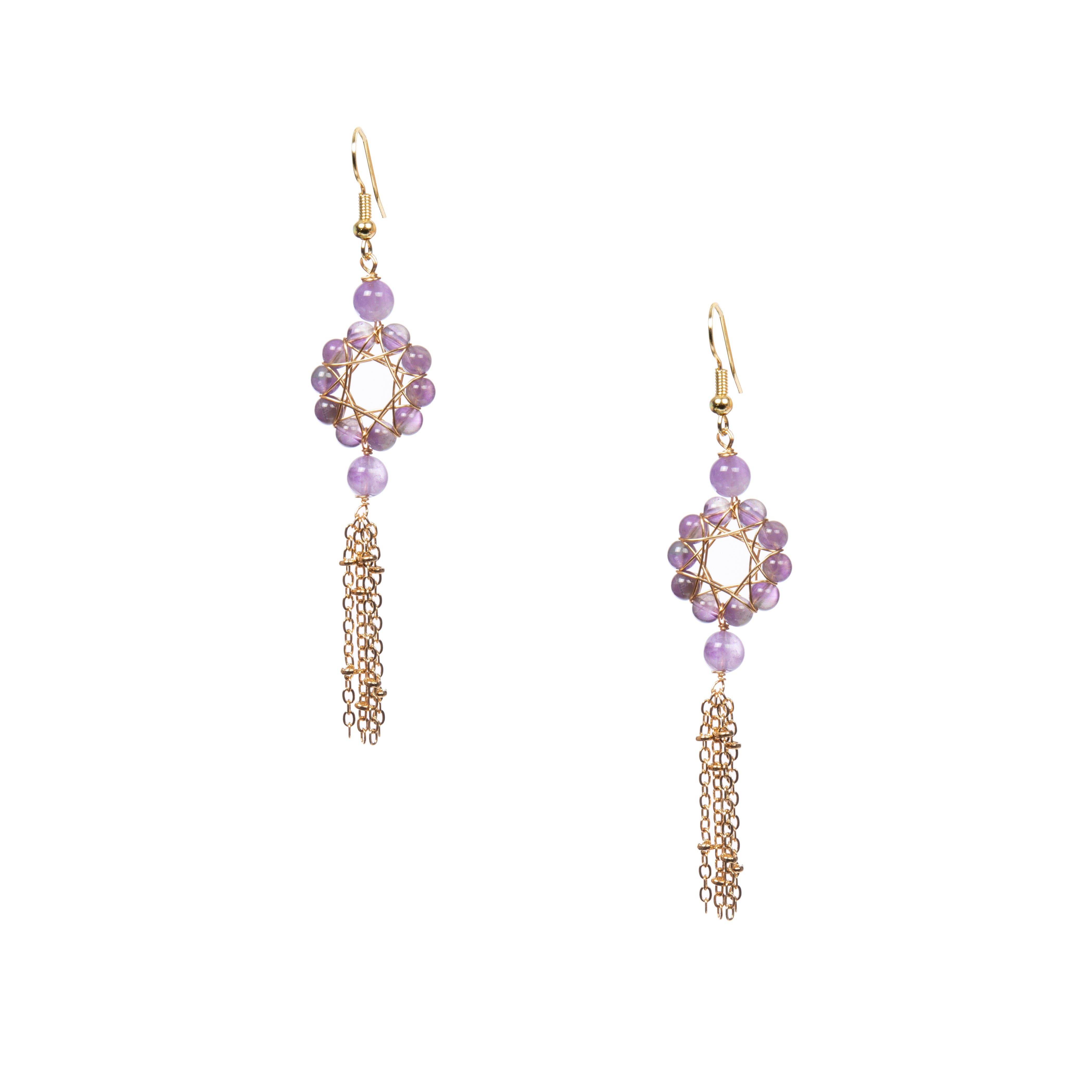 18K Gold Plated Various Stones Earrings E8761