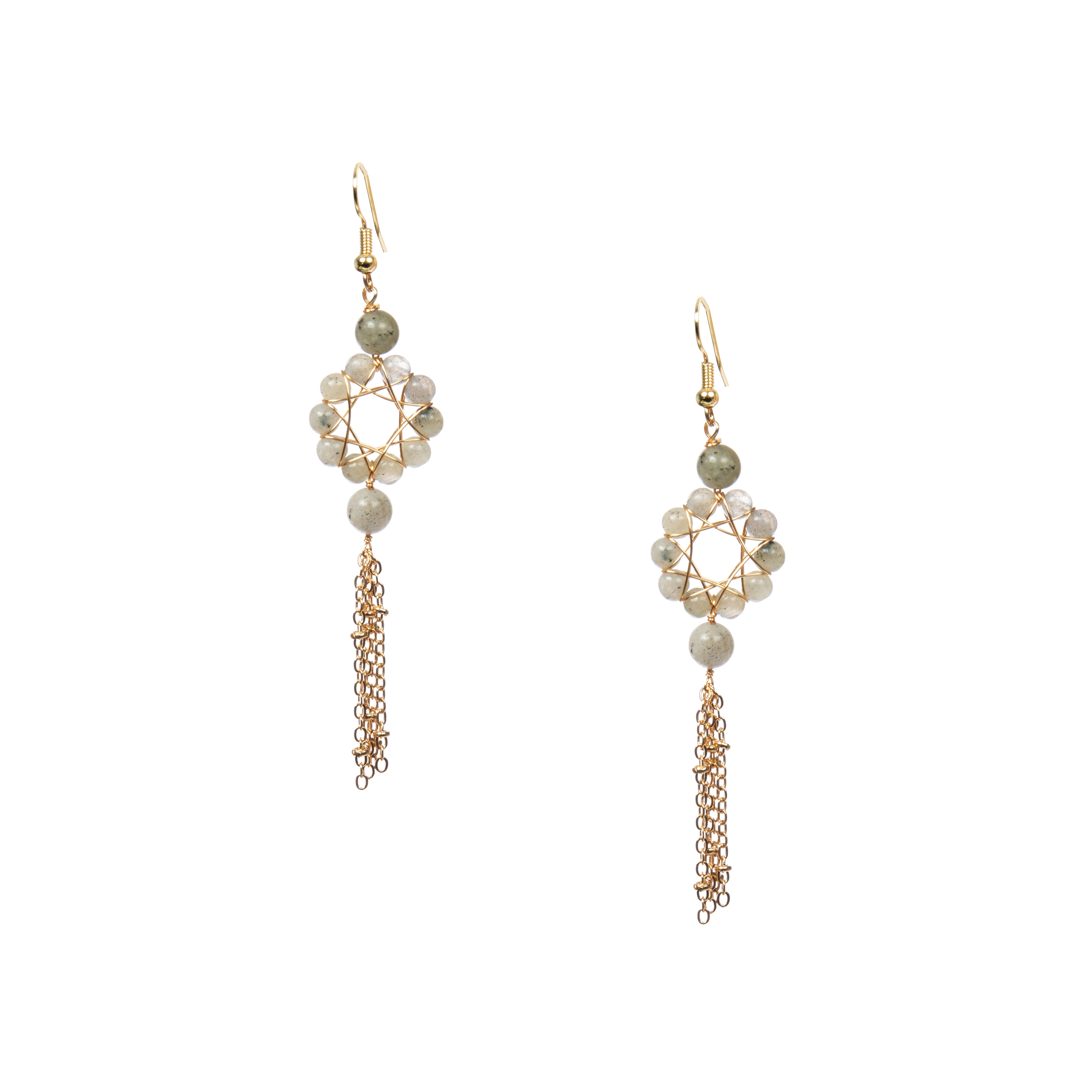 18K Gold Plated Various Stones Earrings E8761