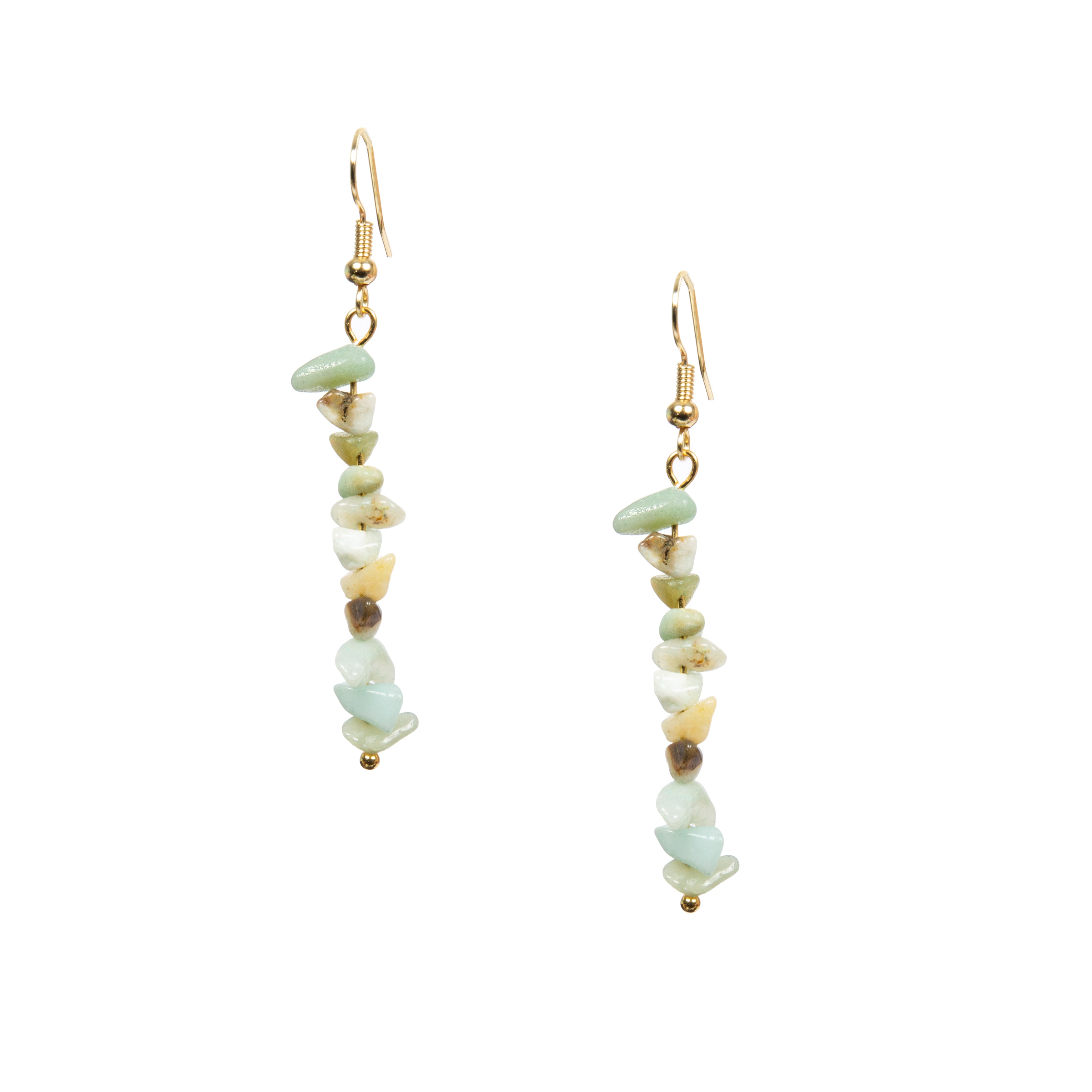 18K Gold Plated Various Stones Earrings E8765