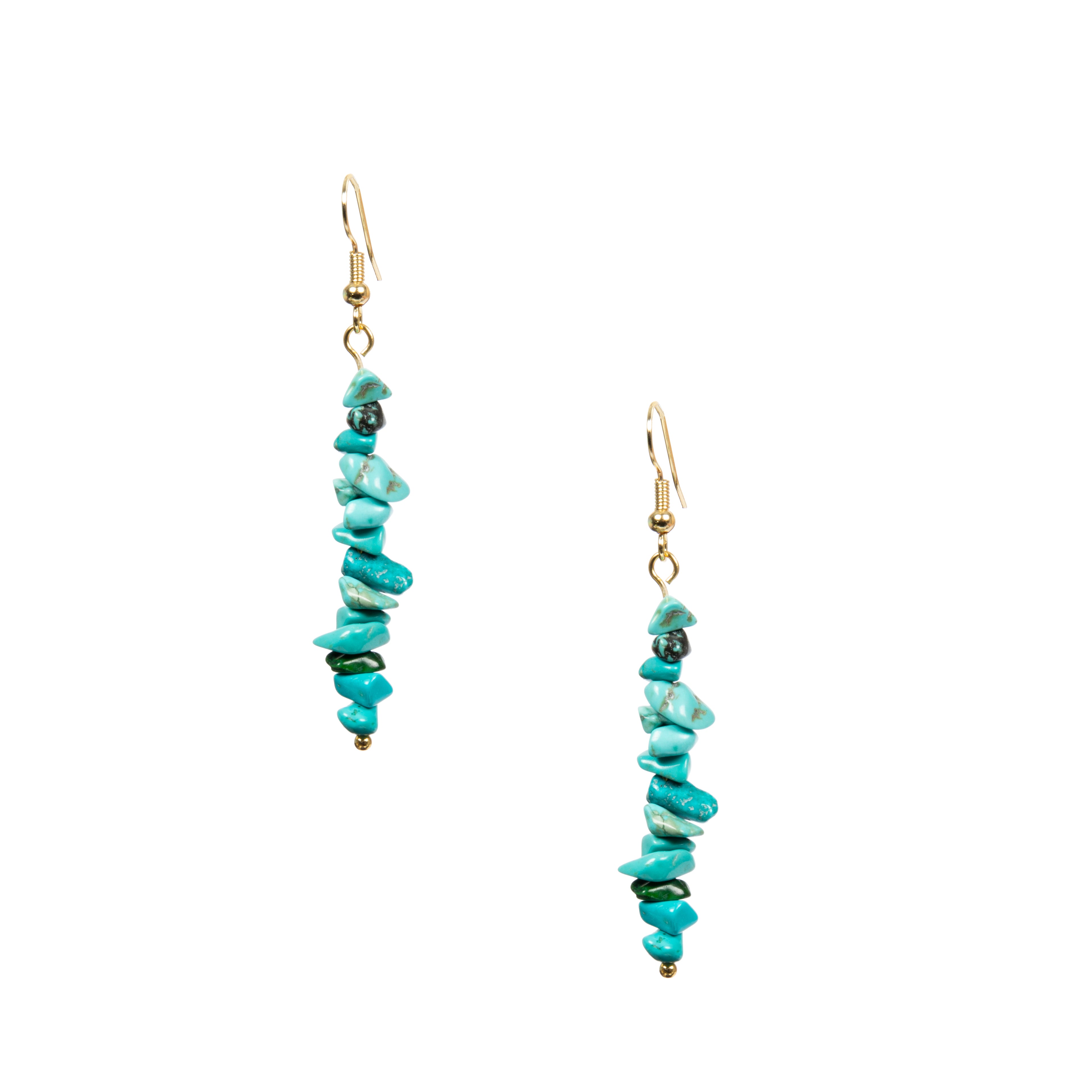 18K Gold Plated Various Stones Earrings E8765