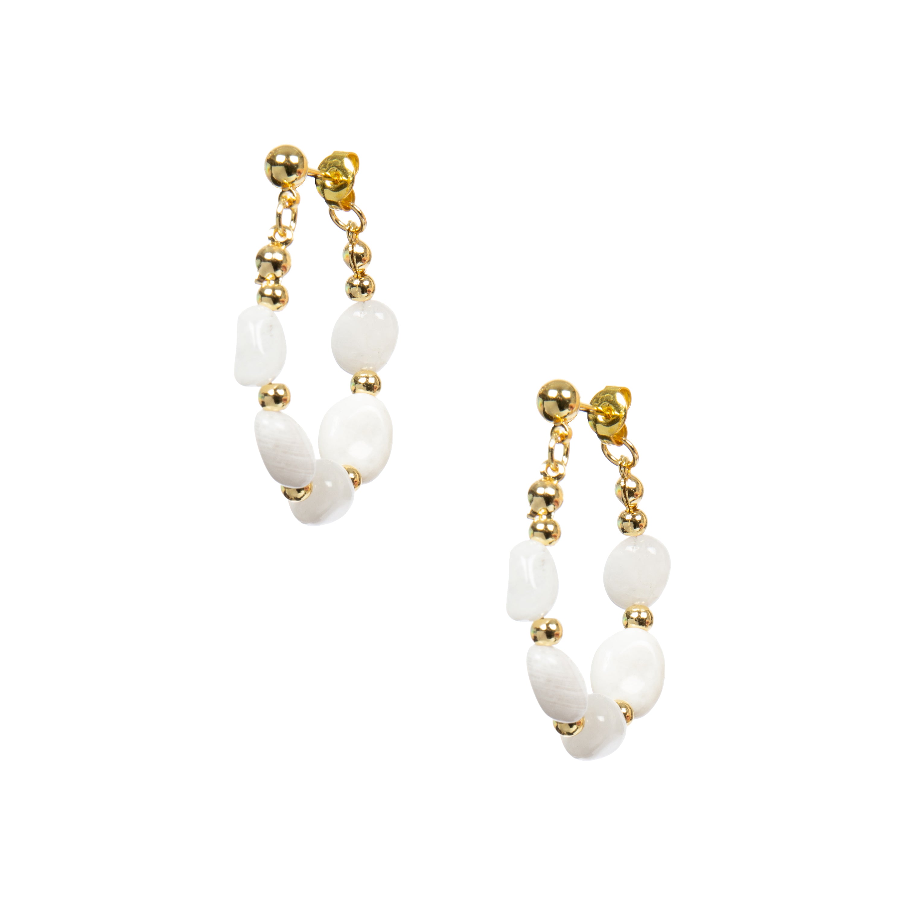 18K Gold Plated Various Stones Earrings E8766