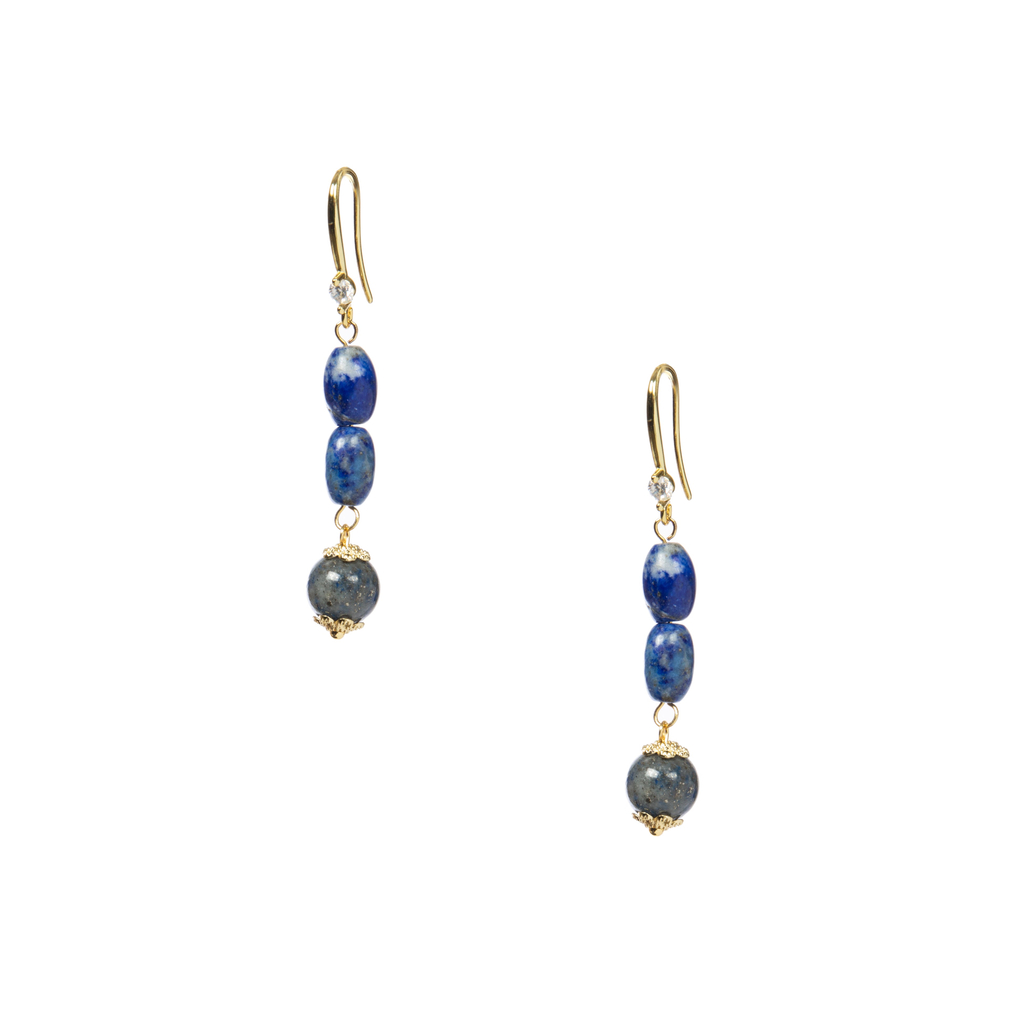 18K Gold Plated Various Stones Earrings E8767