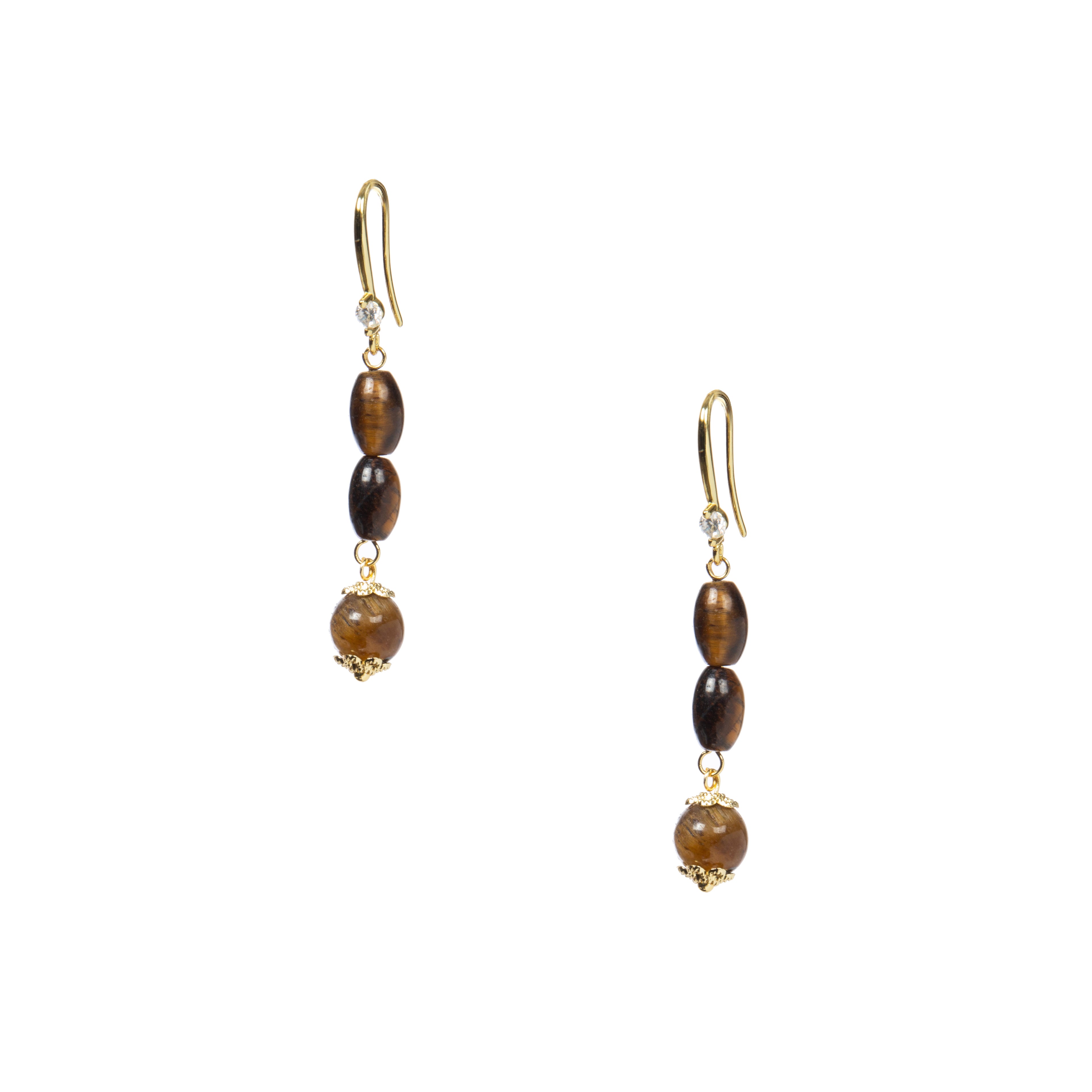 18K Gold Plated Various Stones Earrings E8767