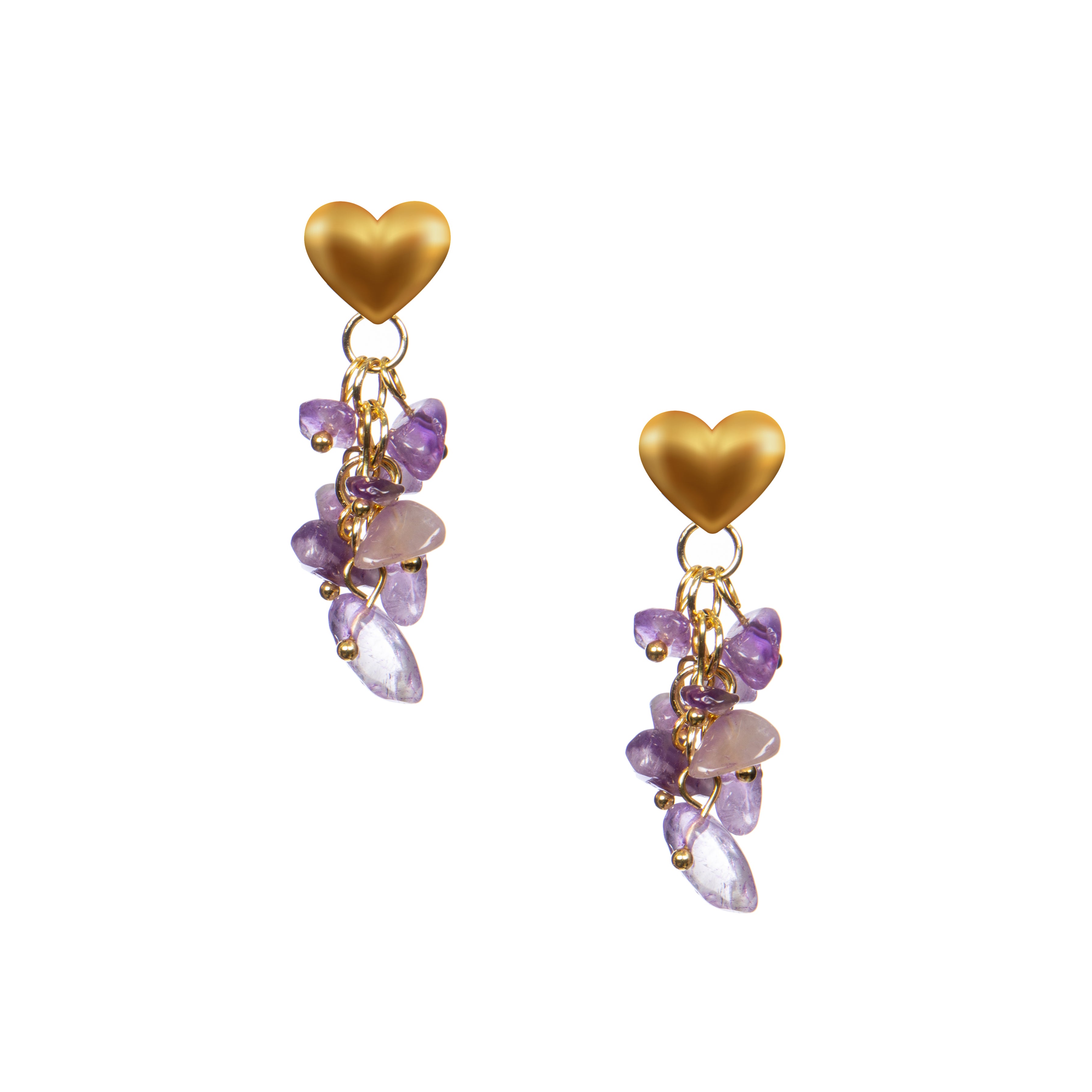 18K Gold Plated Various Stones Earrings E8768