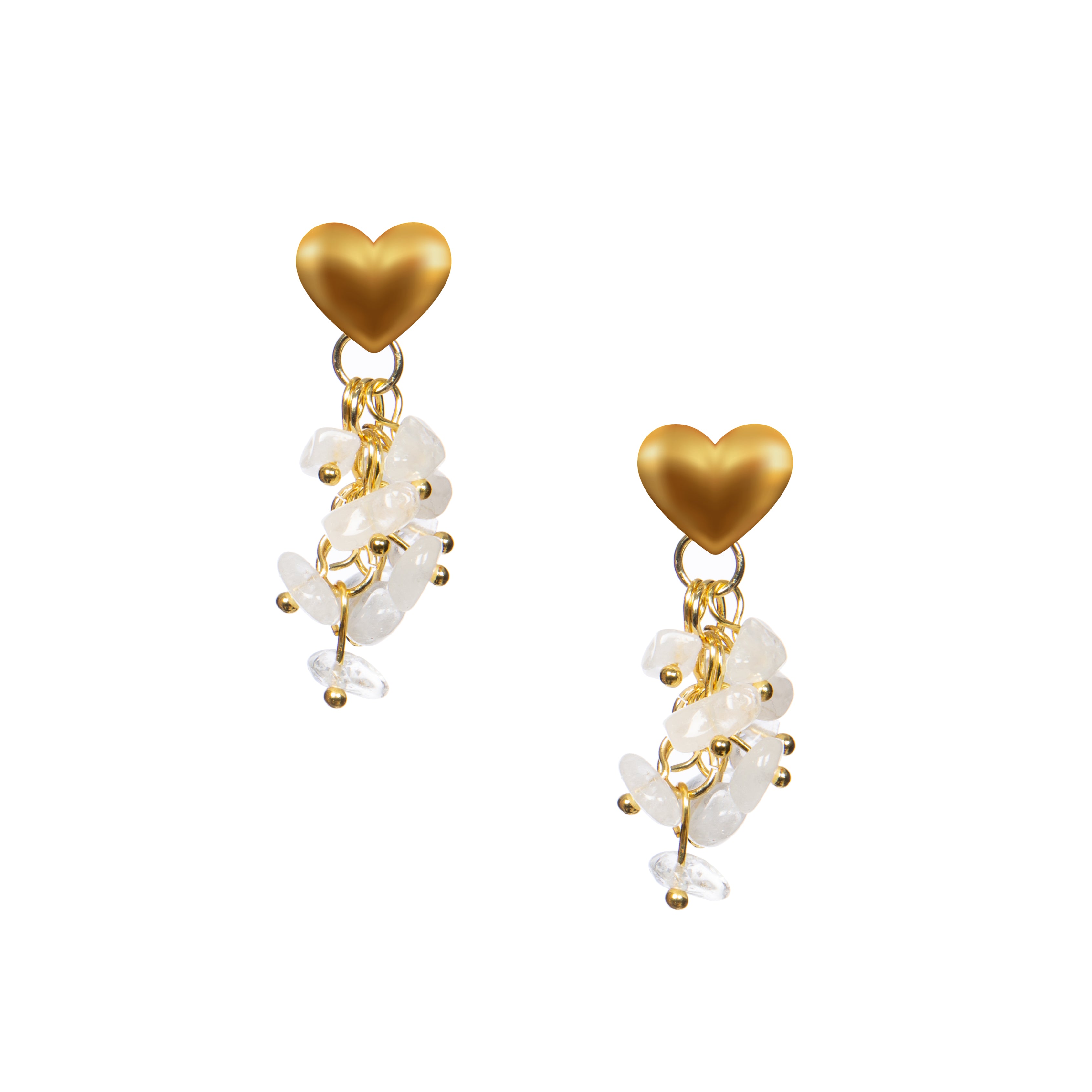 18K Gold Plated Various Stones Earrings E8768