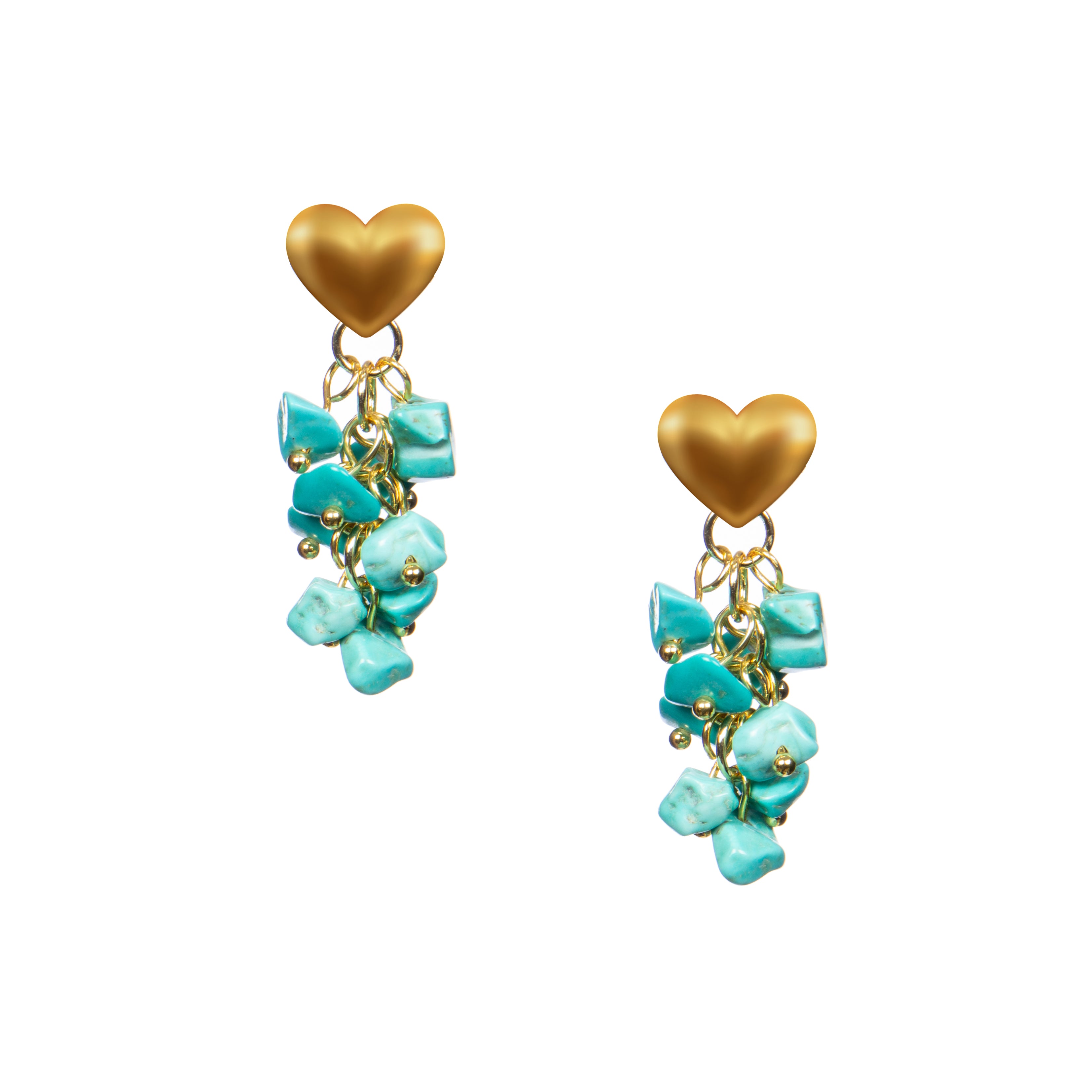 18K Gold Plated Various Stones Earrings E8768