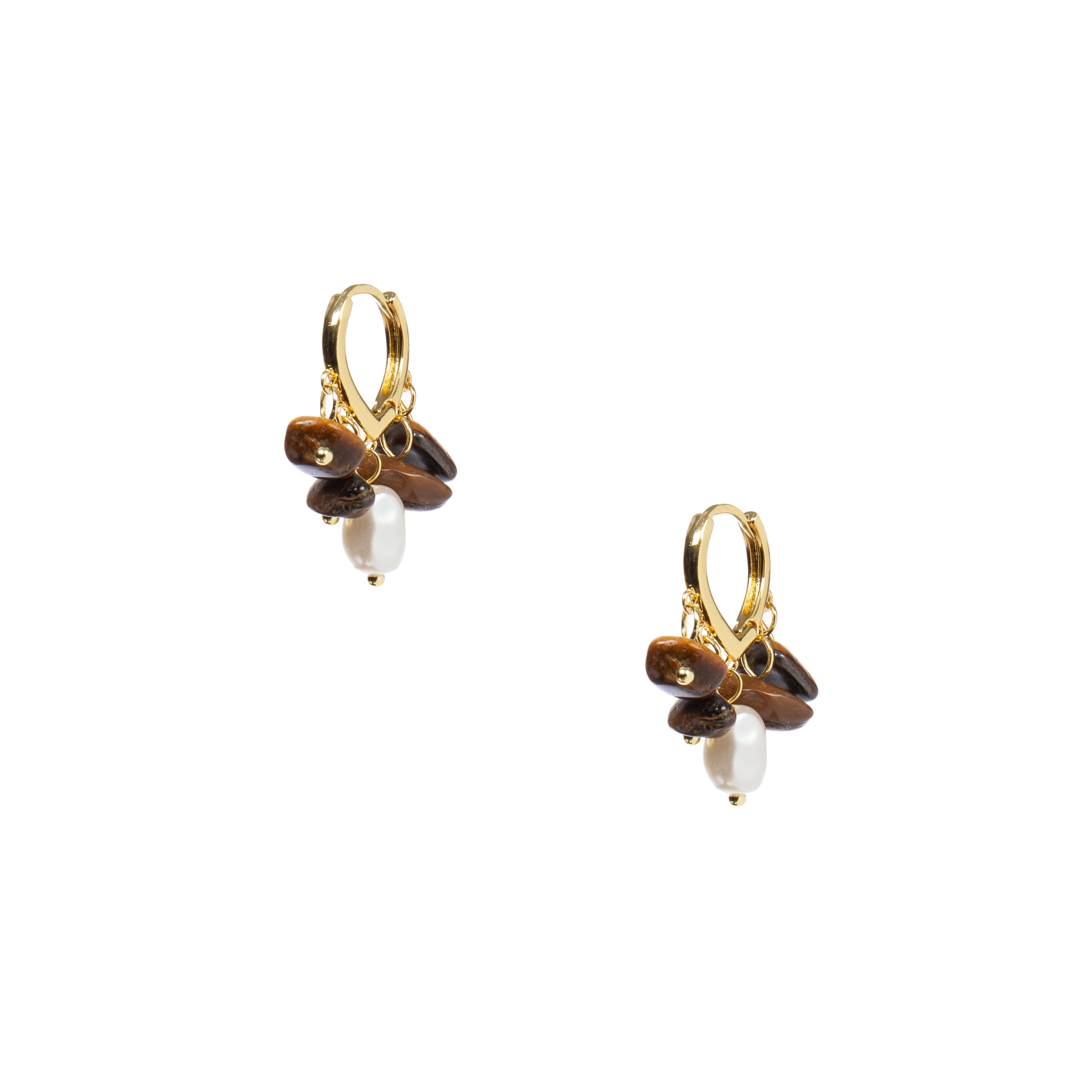 18K Gold Plated Various Stones Earrings E8770