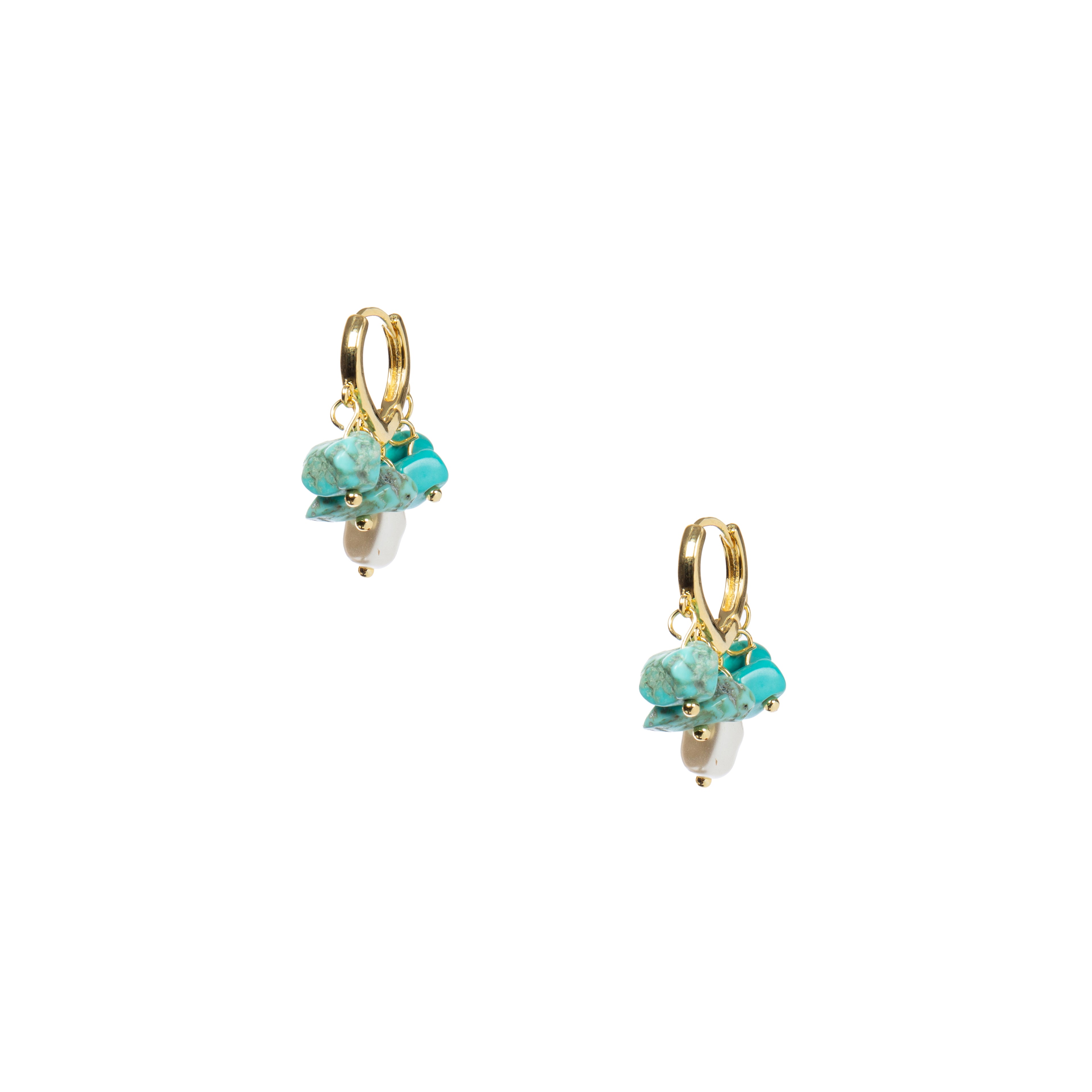 18K Gold Plated Various Stones Earrings E8770