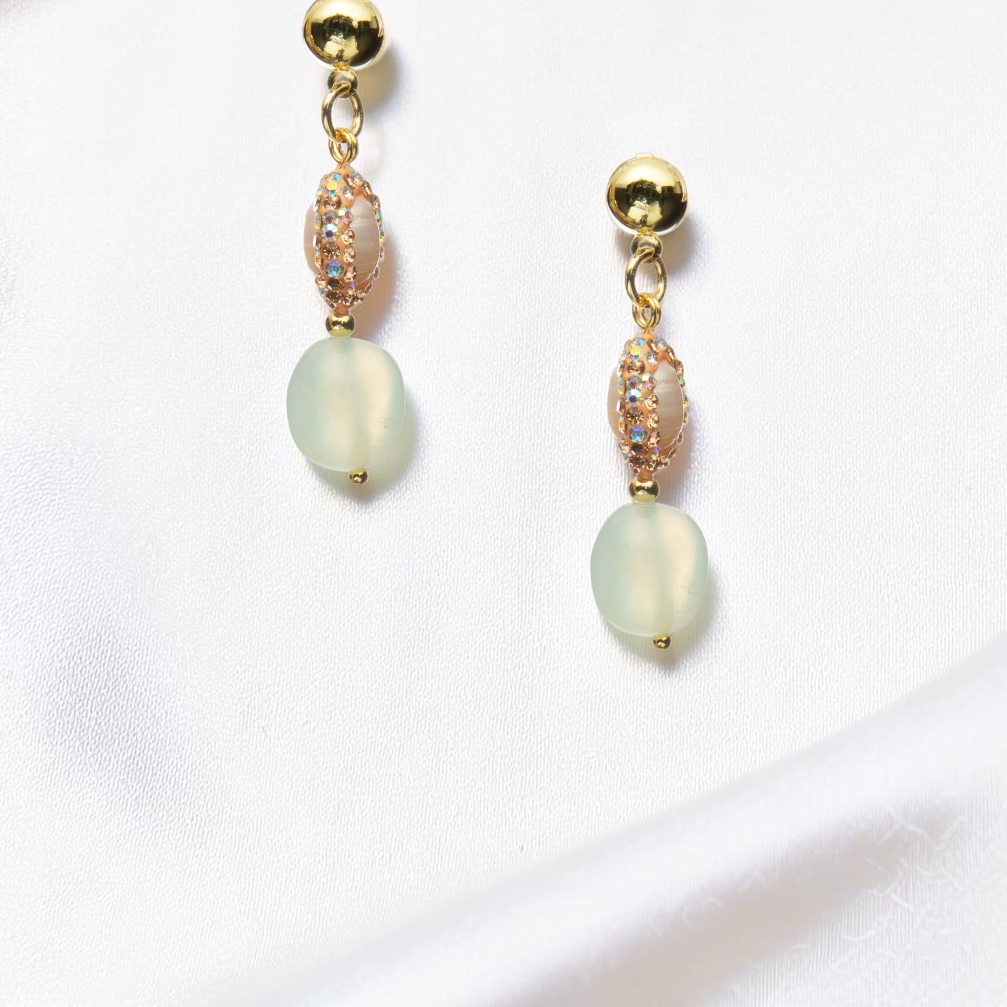 18K Gold Plated Freshwater Pearl Earrings E8780