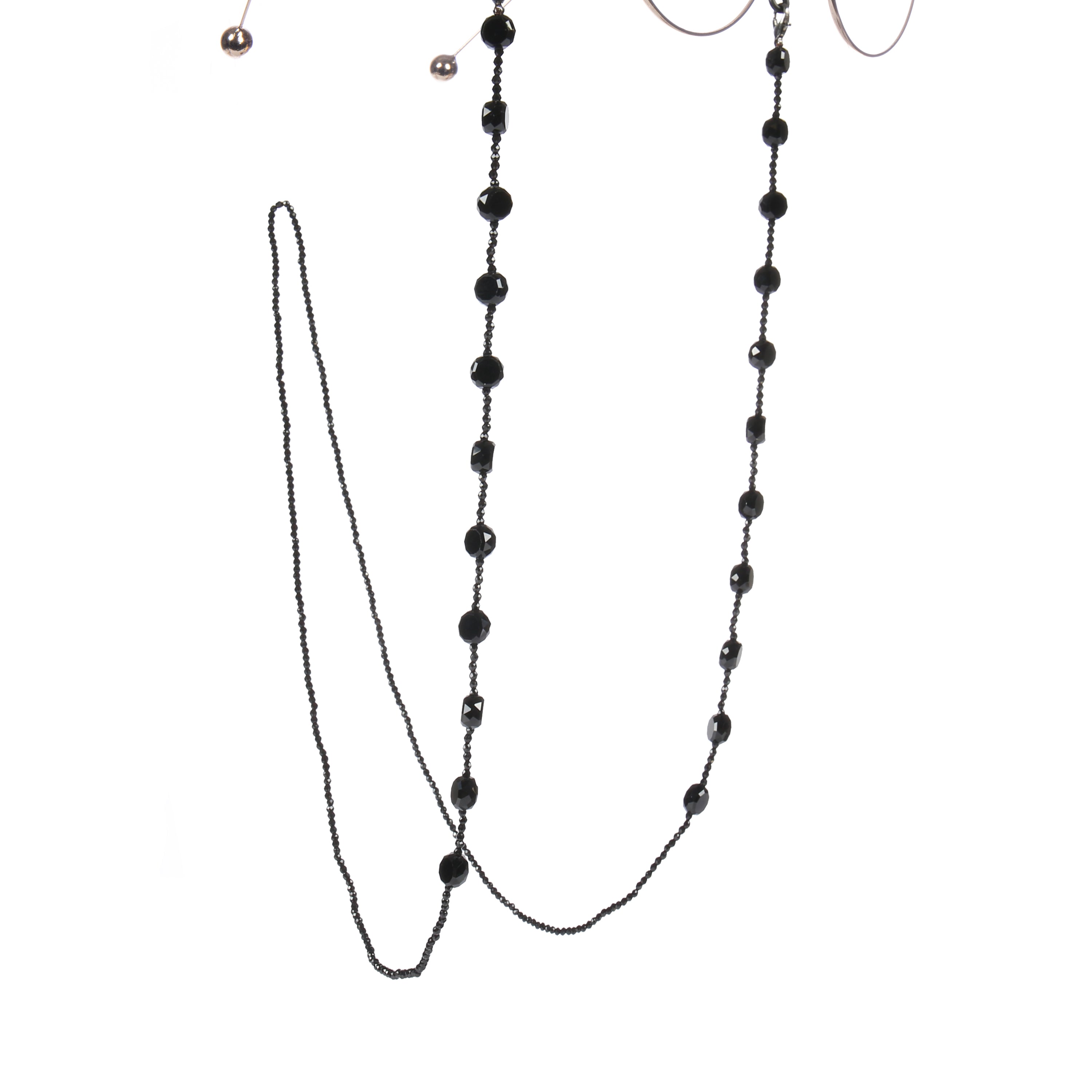 Crystal Beaded Glasses Holder EC5634 - Black