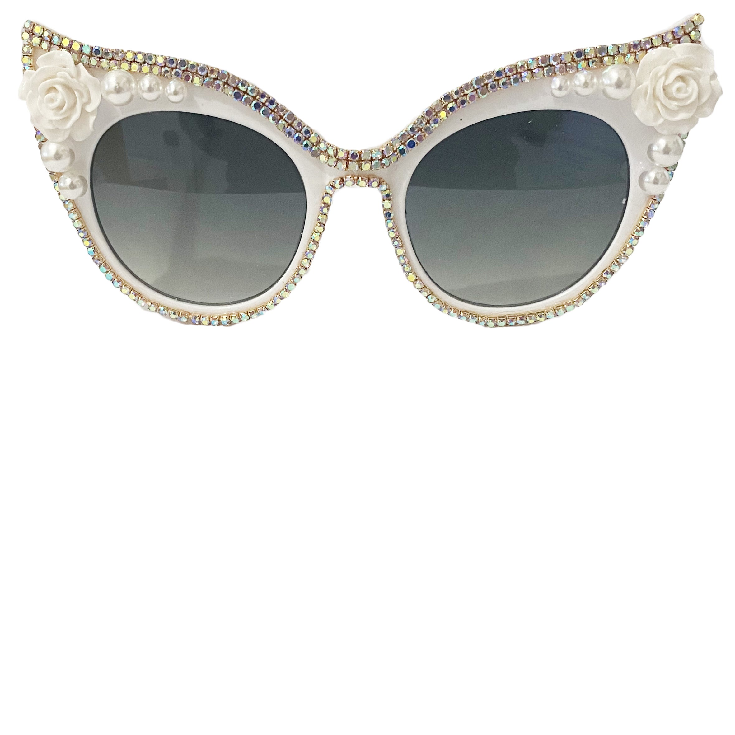 Handmade Floral Rhinestone Sunglasses G0145