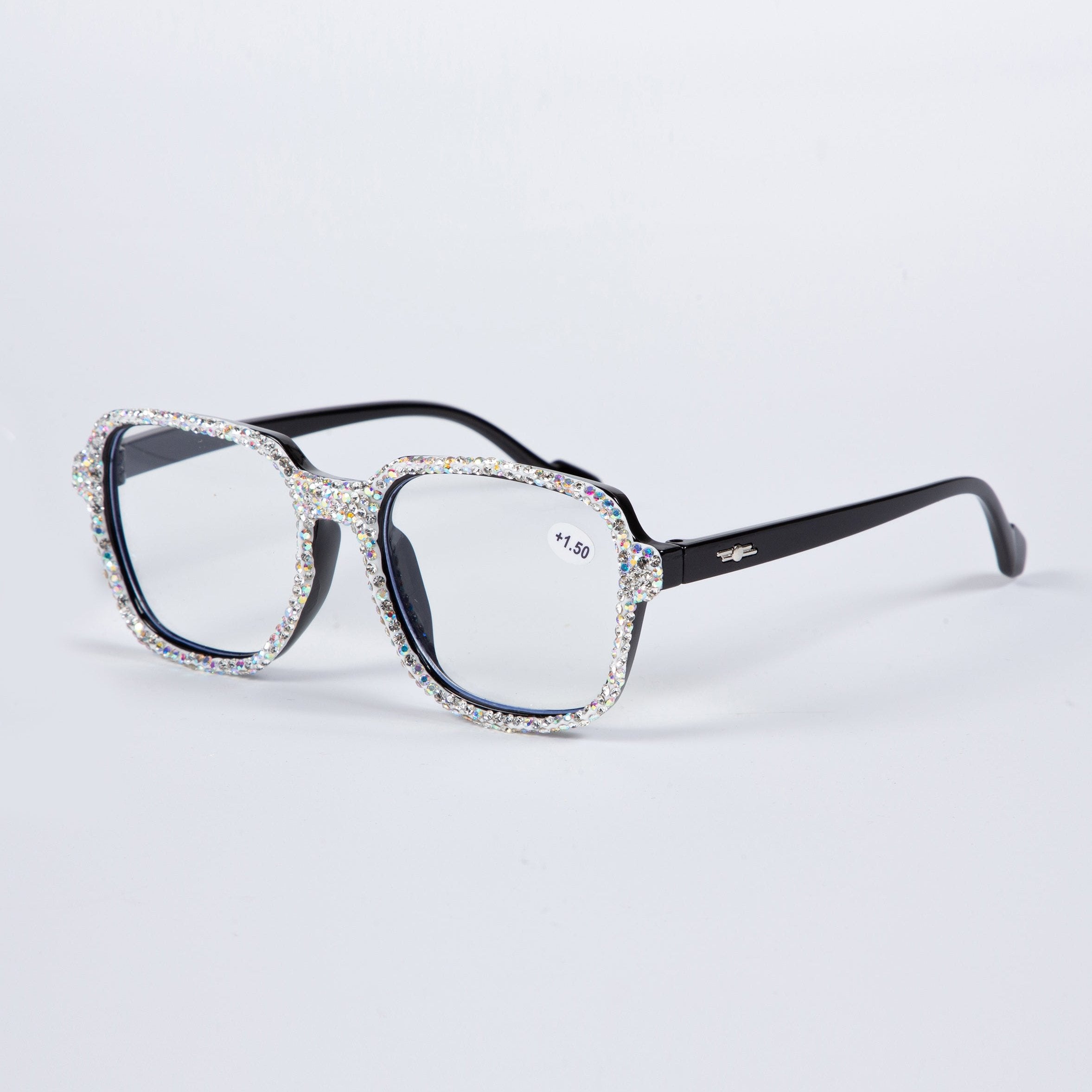 Handmade Rhinestone Square Reader G0462-AB