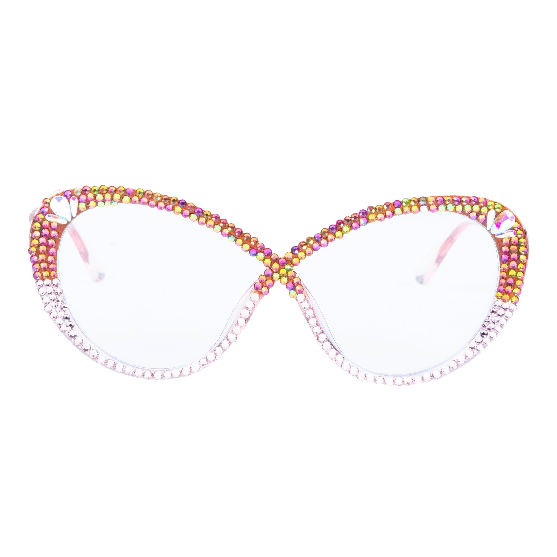 Gafas de sol con brillantes de arcoíris hechas a mano G0494