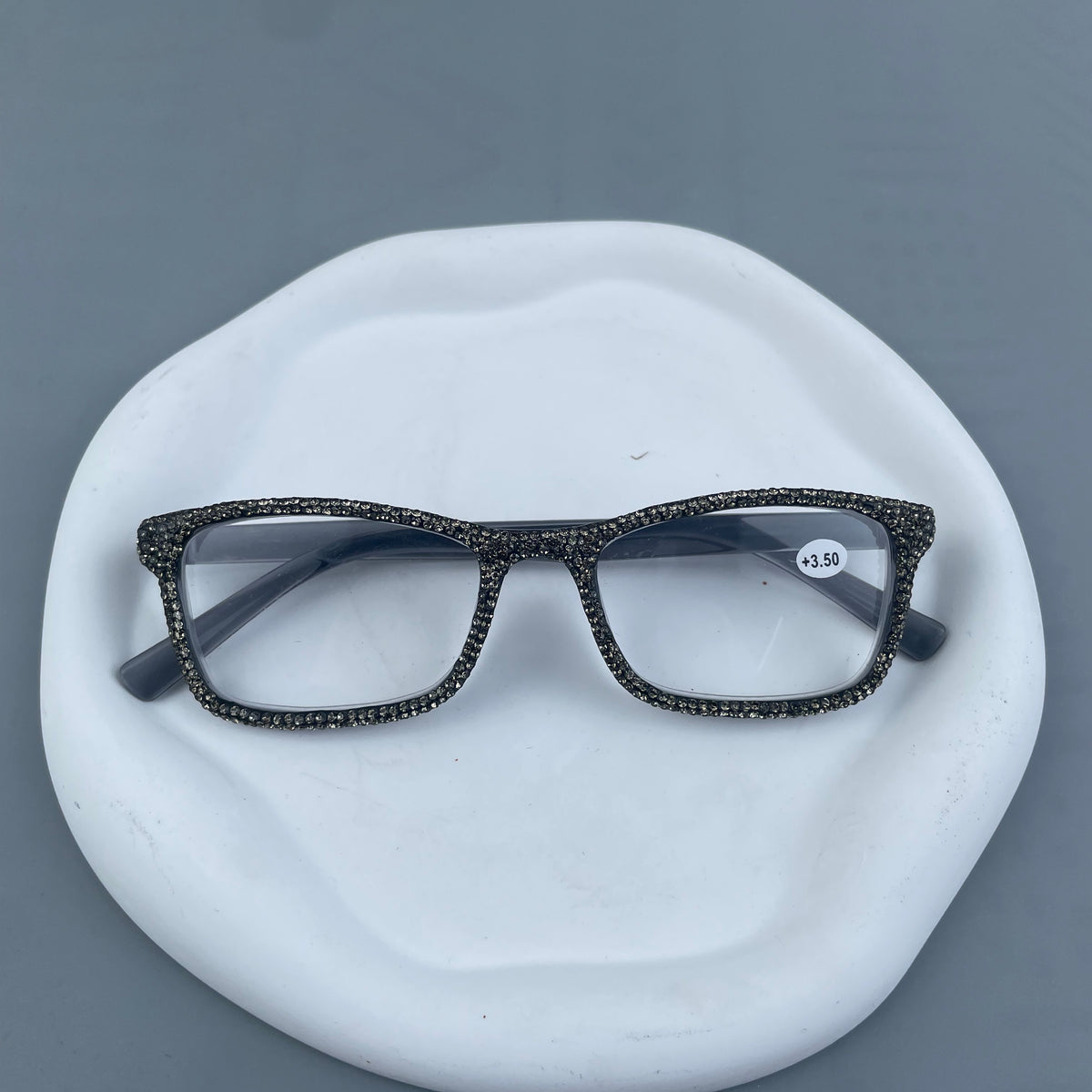 OLE READERS HANDMADE RHINESTONE RECTANGLE