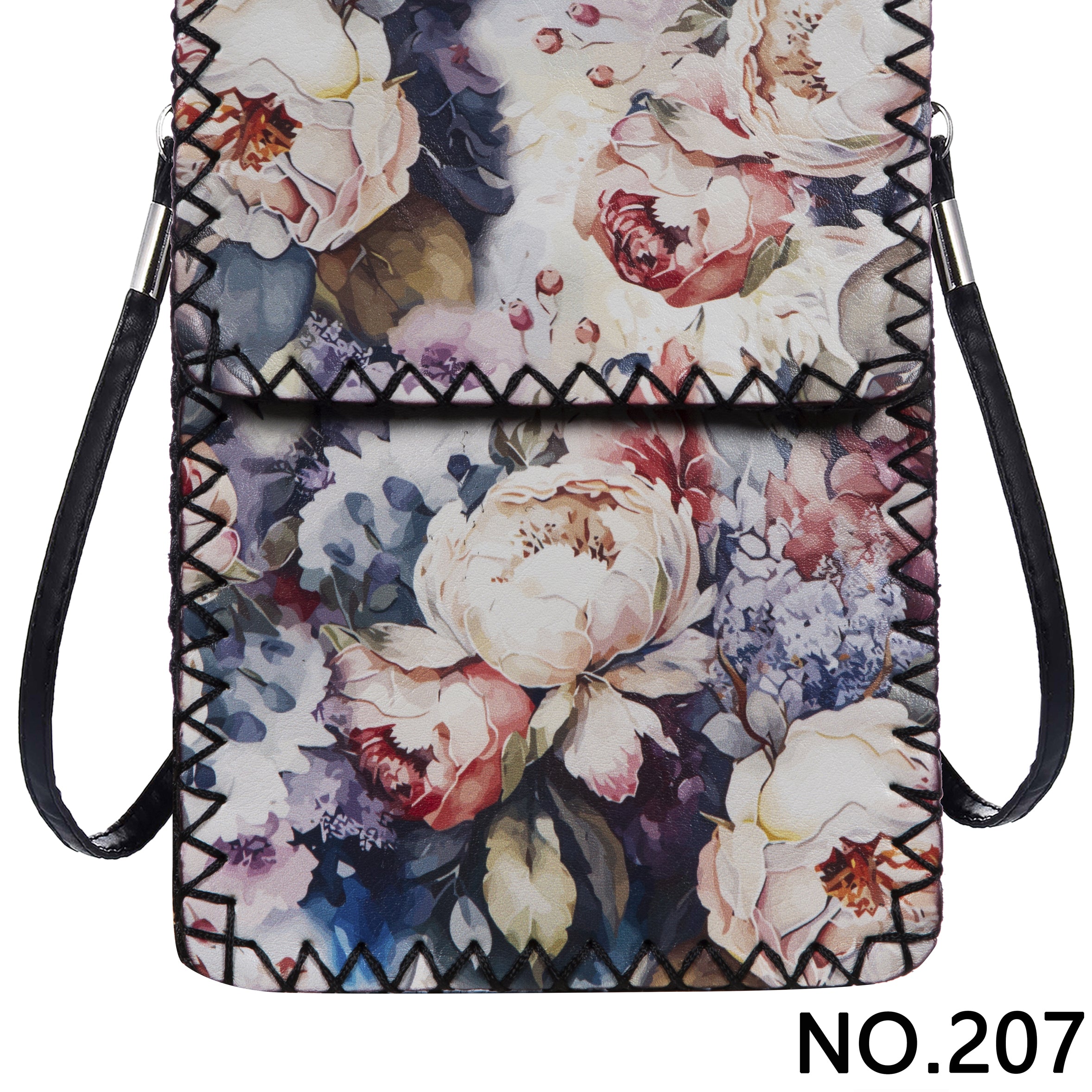 Floral Print Hand Stitch Crossbody Bag HB0580-NO.207