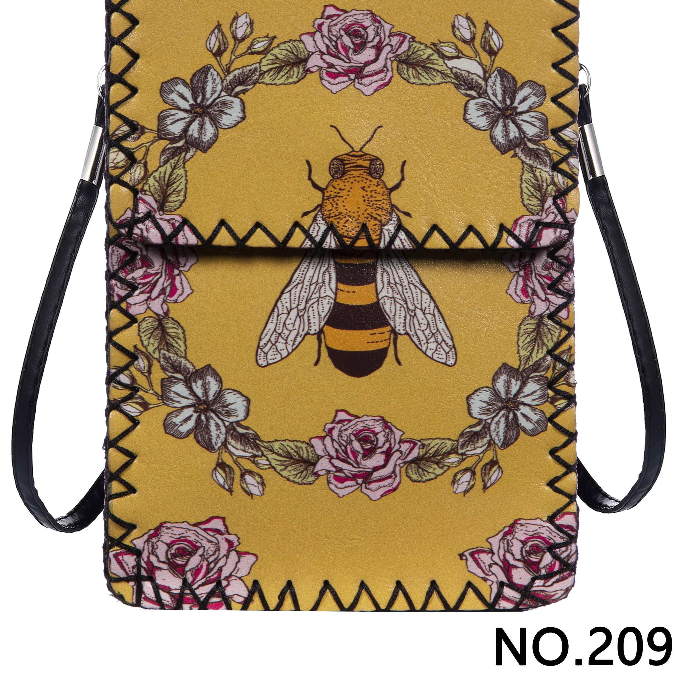 Bee Print Hand Stitch Crossbody Bag HB0580-NO.209