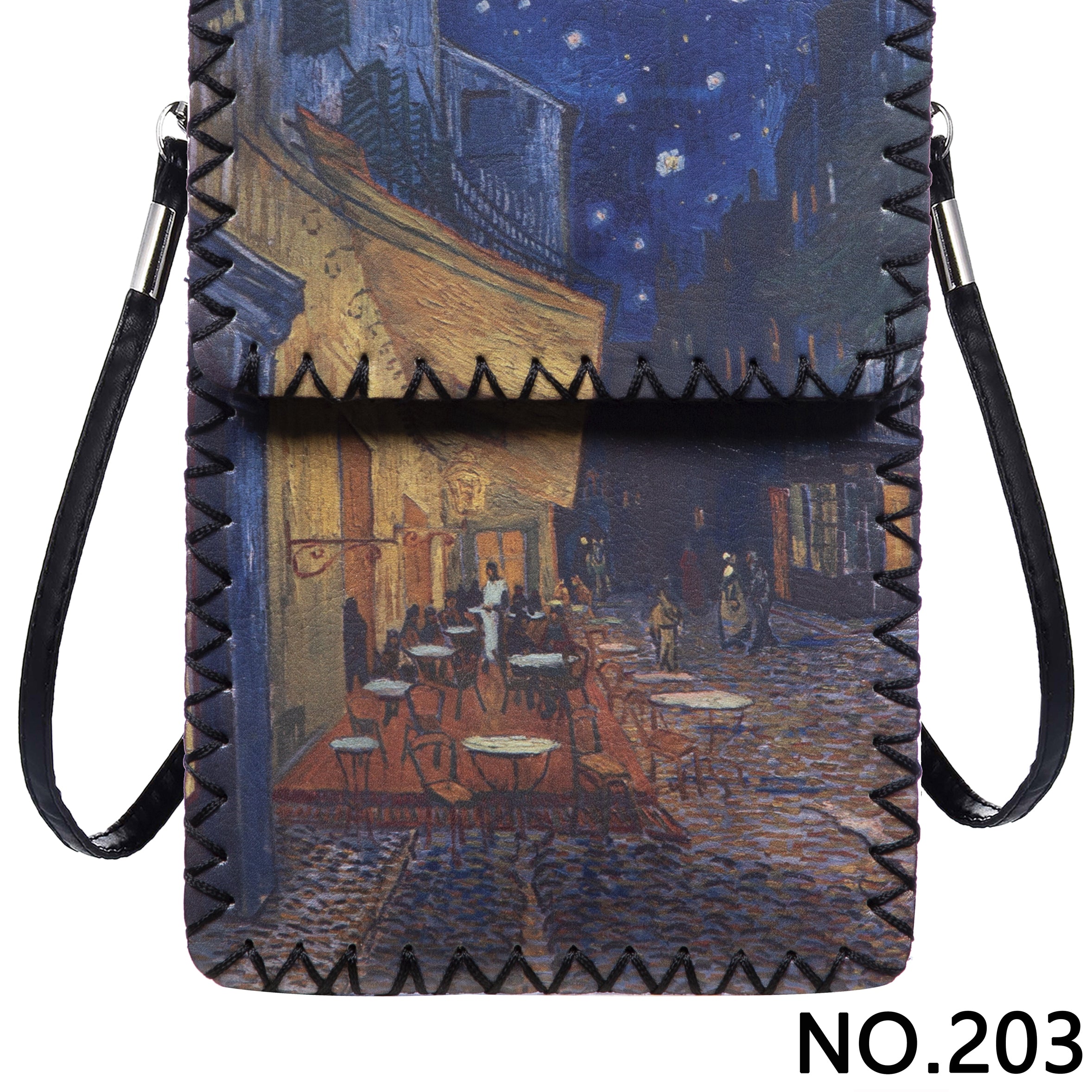 Café Terrace At Night Printed Crossbody HB0580-NO.203