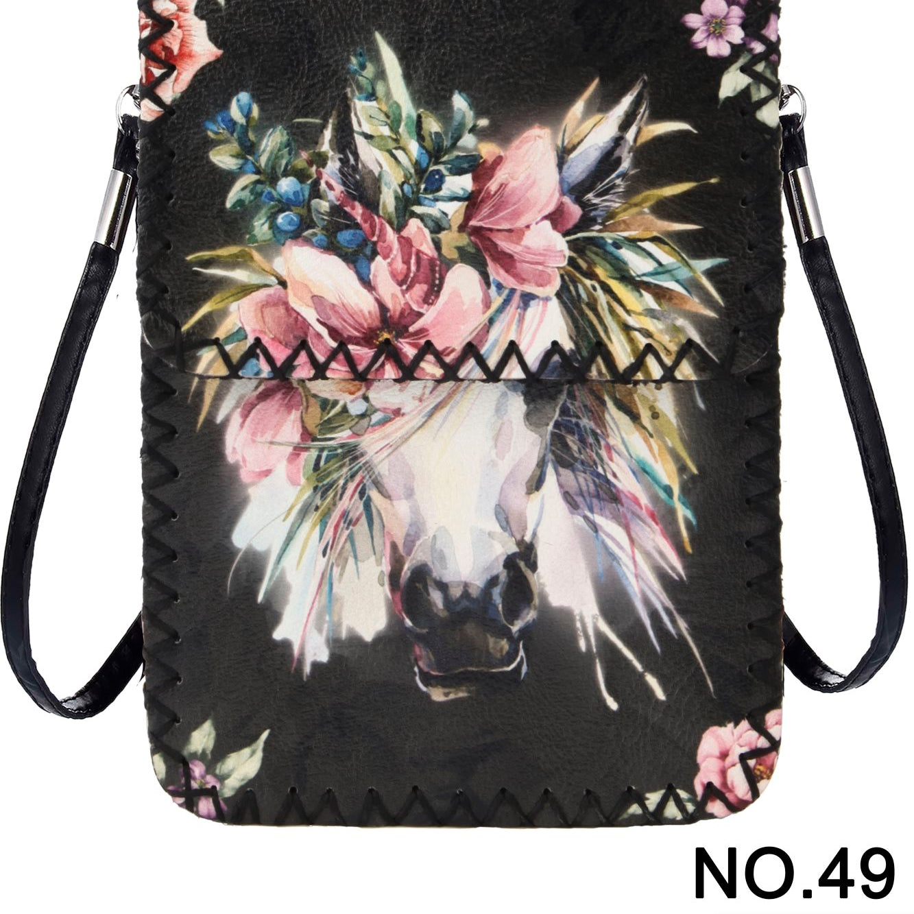 Floral Horse Print Crossbody HB0580 - NO.49