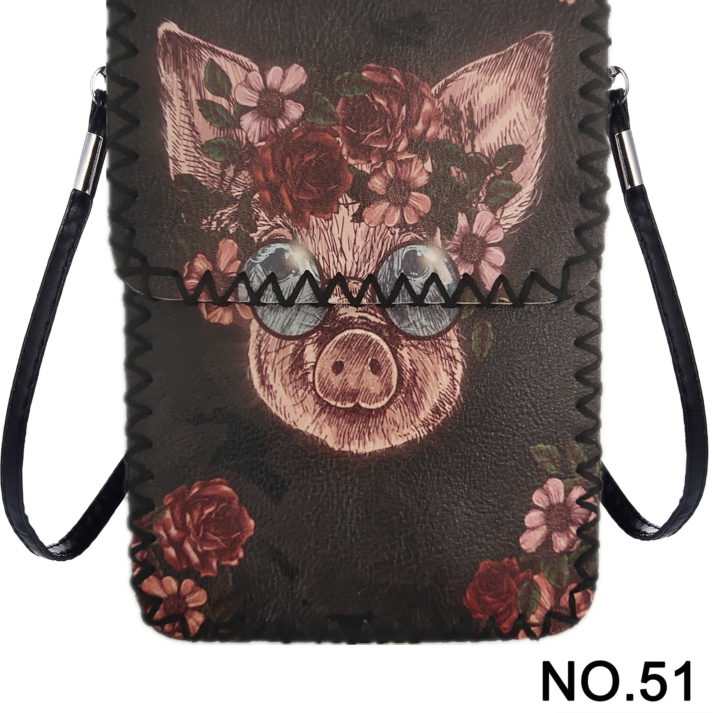 Floral Pig Printed Crossbody Bag HB0580 - No.51
