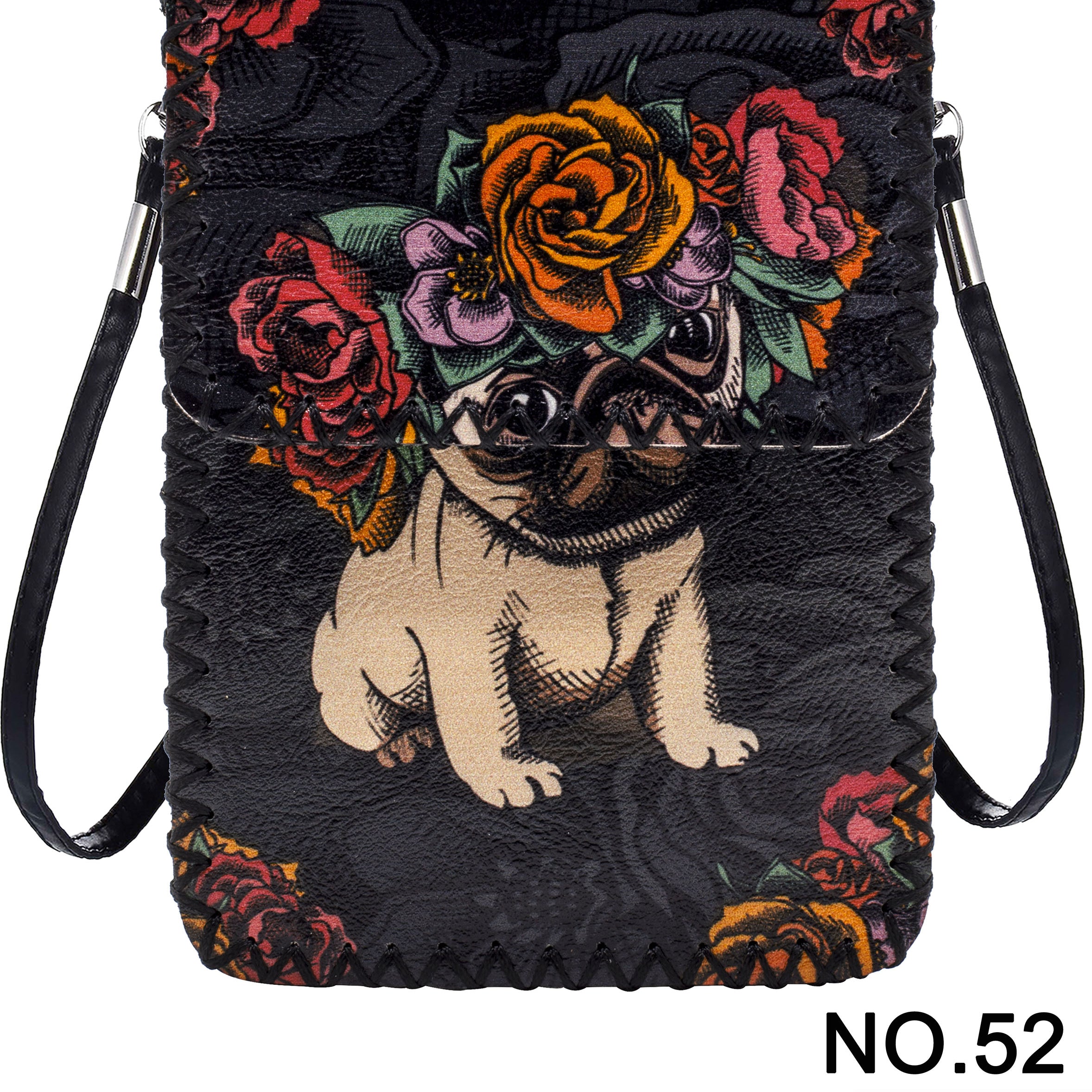 Floral Pug Printed Crossbody HB0580 - NO.52