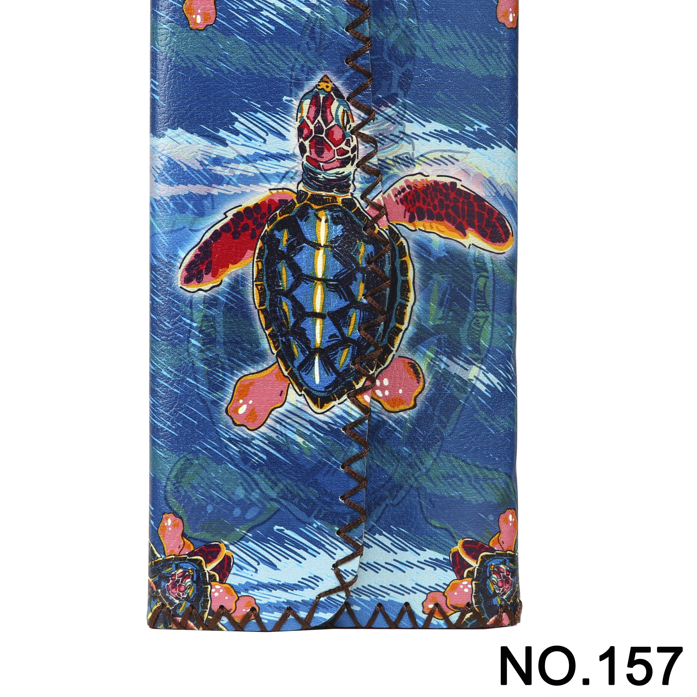 Sea Turtle Print Hand Stitch Wallet HB0582 - NO.157