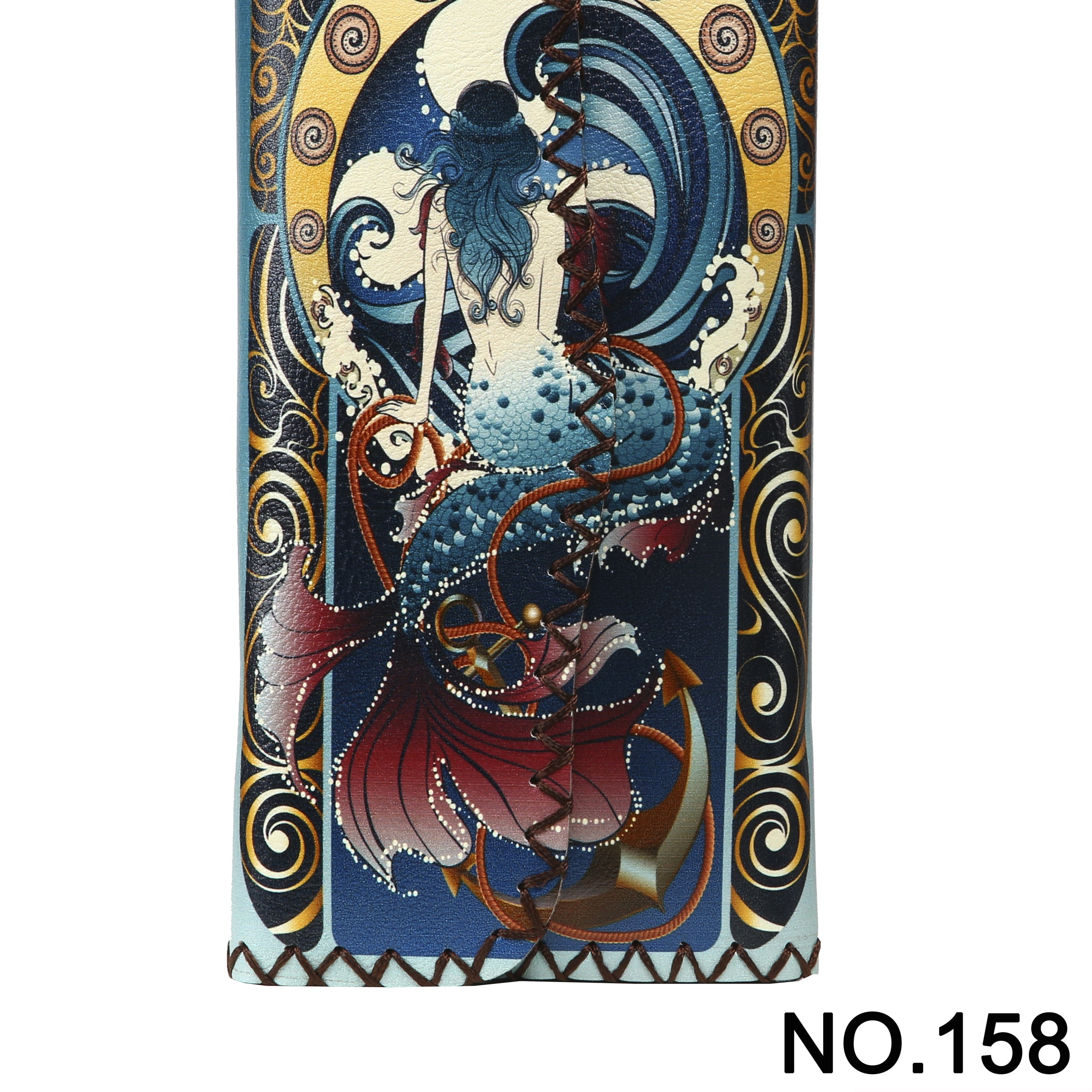 Mermaid Print Hand Stitch Wallet HB0582 - NO.158