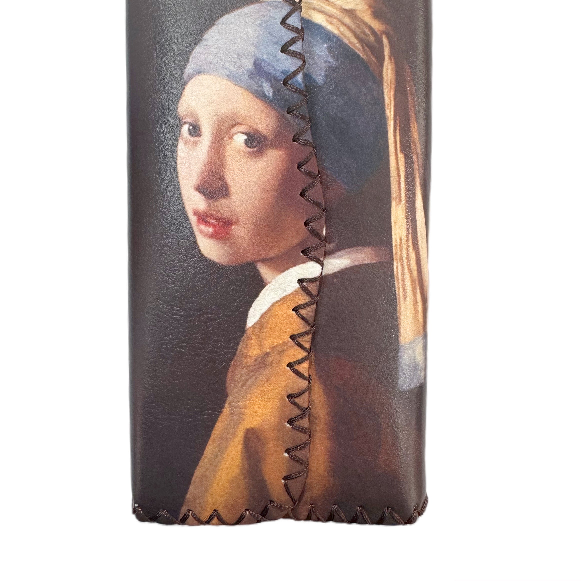 Cartera estampada de La joven con un pendiente de perla HB0582 - N.º 200