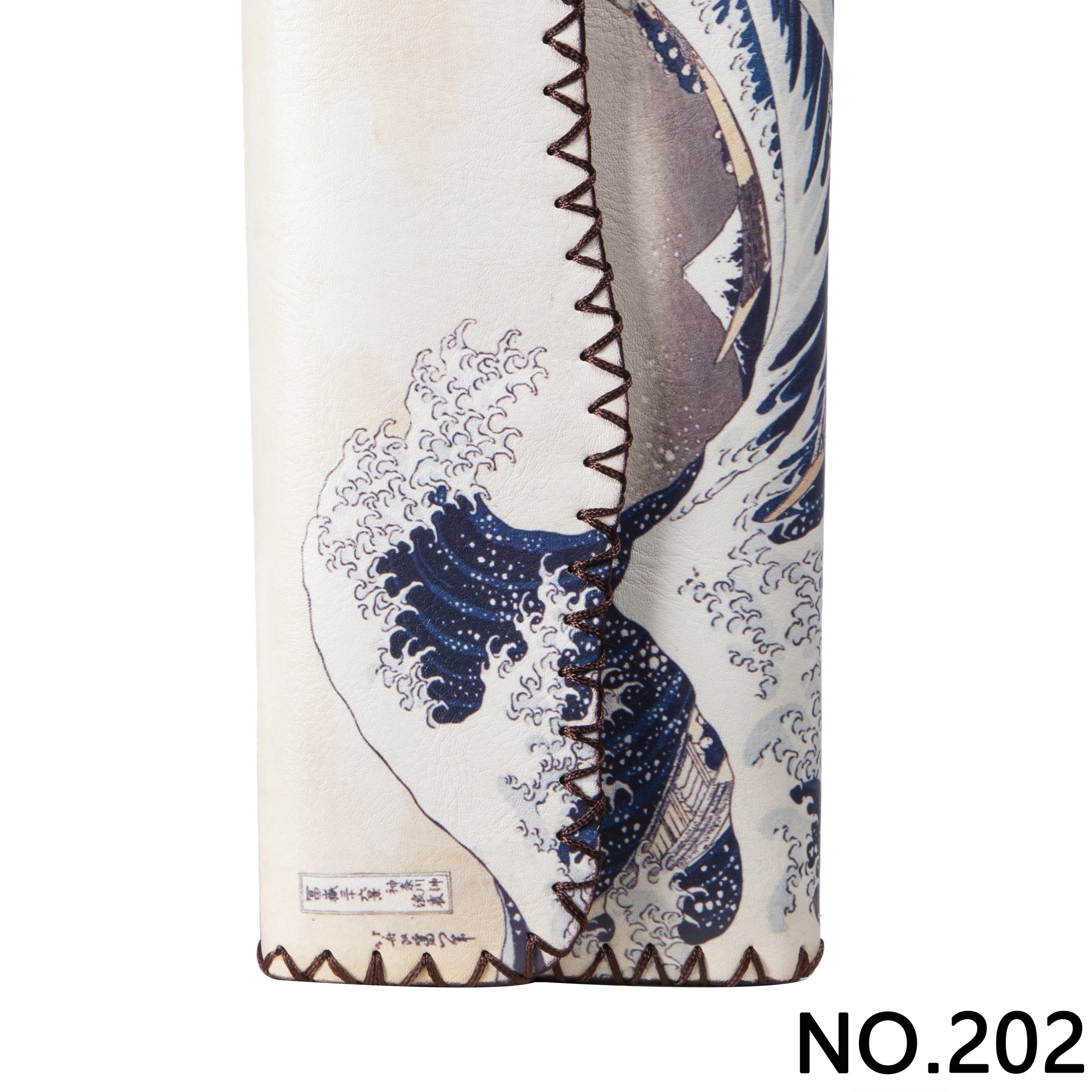 The Great Wave Print Hand Stitch Wallet HB0582 - NO.202
