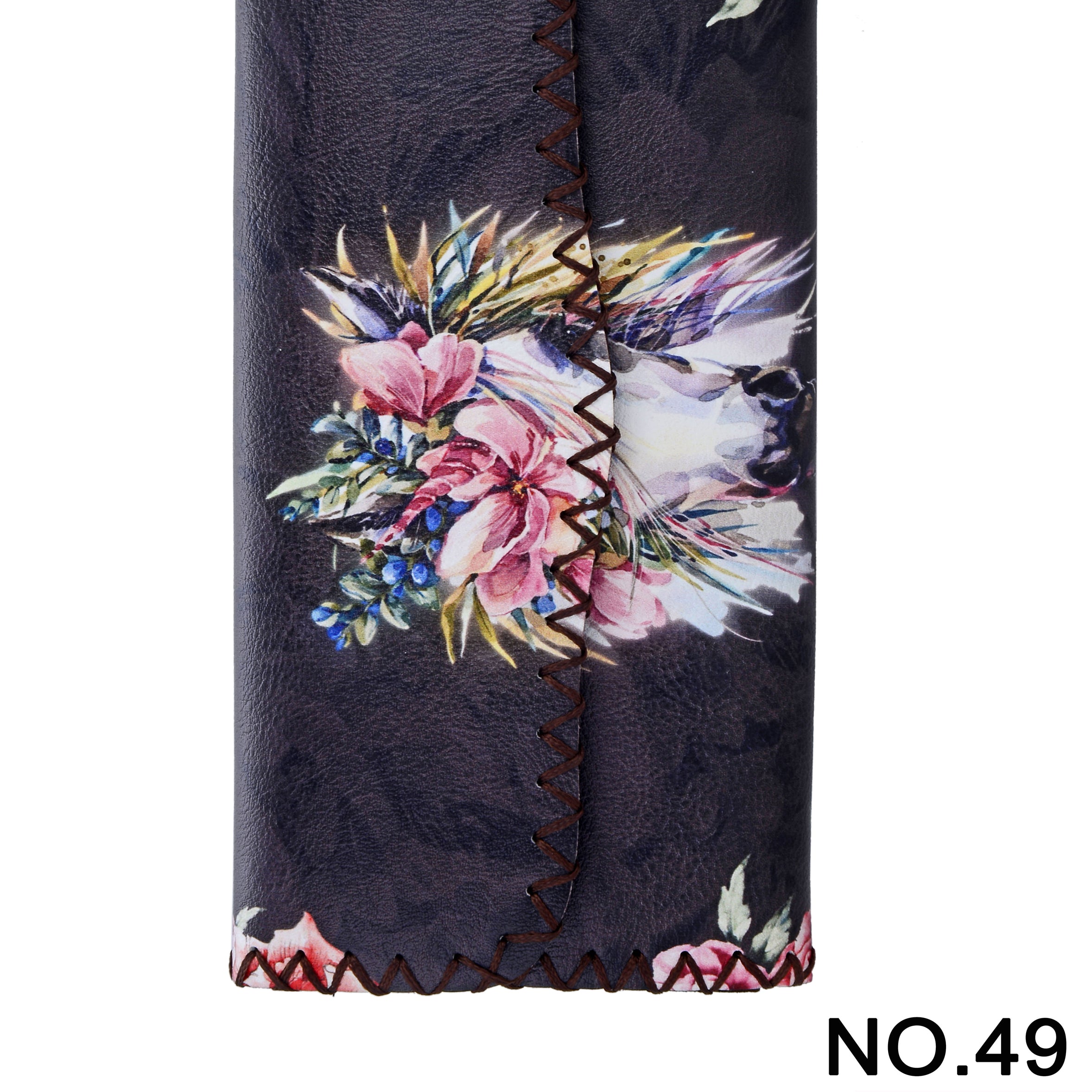Floral Horse Print Hand Stitch Wallet HB0582 - NO.49