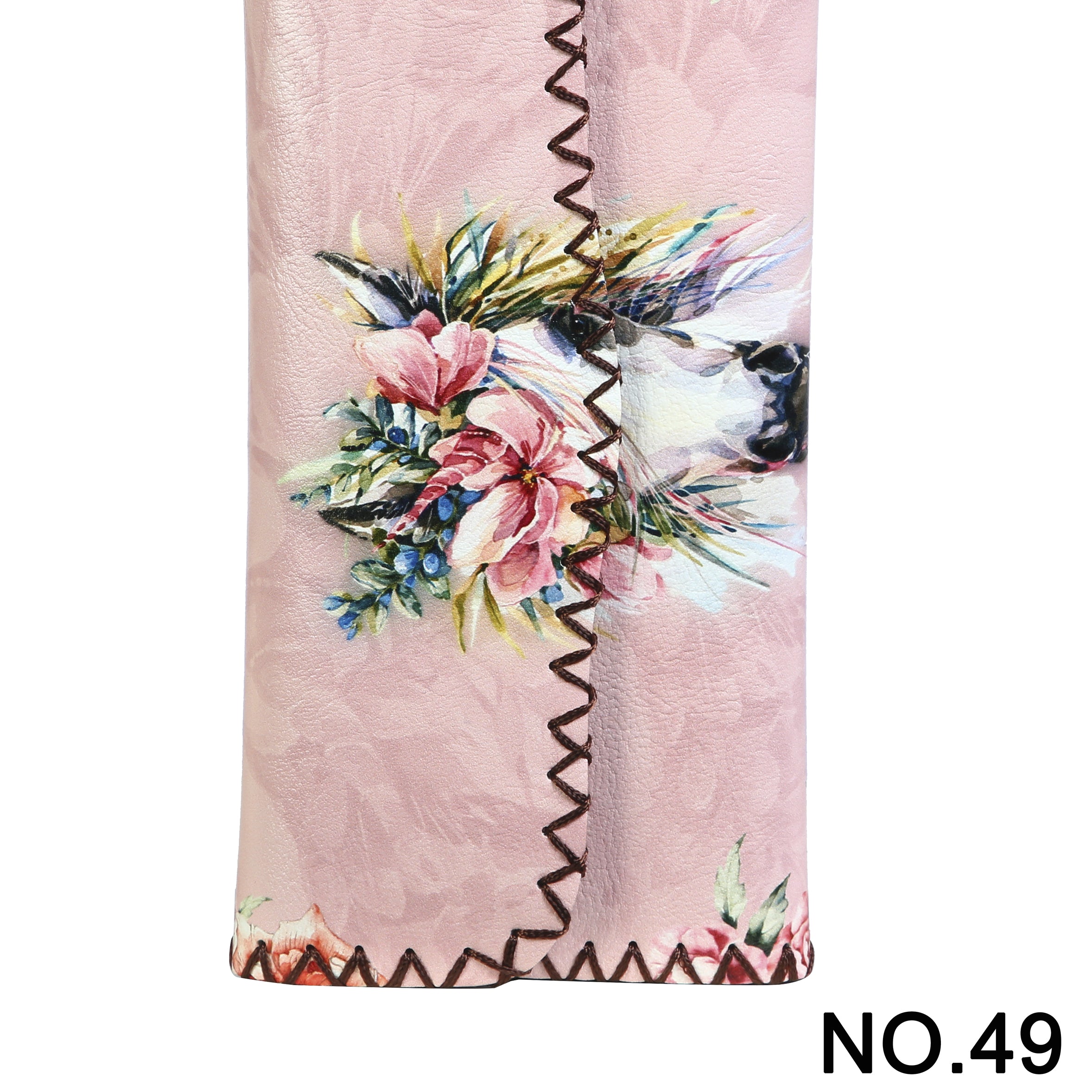 Floral Horse Print Hand Stitch Wallet HB0582 - NO.49