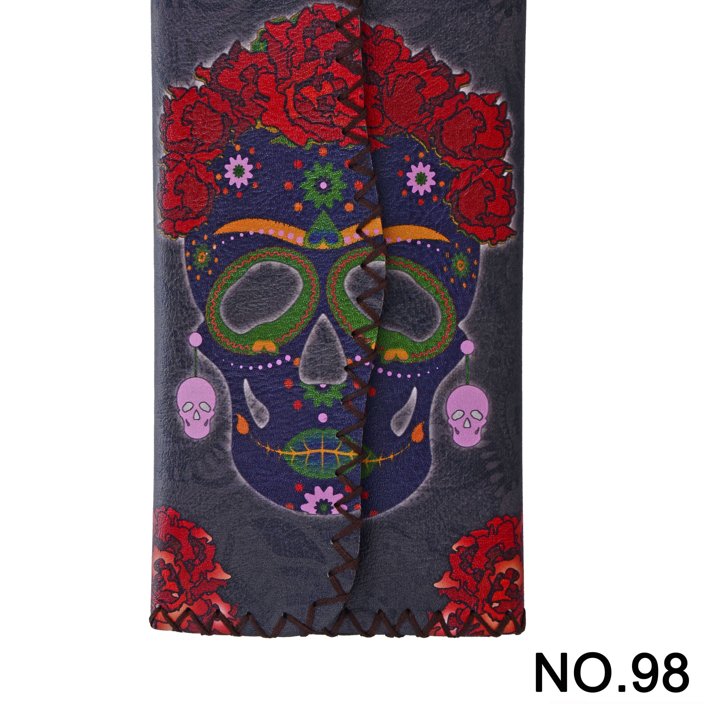 Cartera con estampado de calaveras florales HB0582 - N.º 98