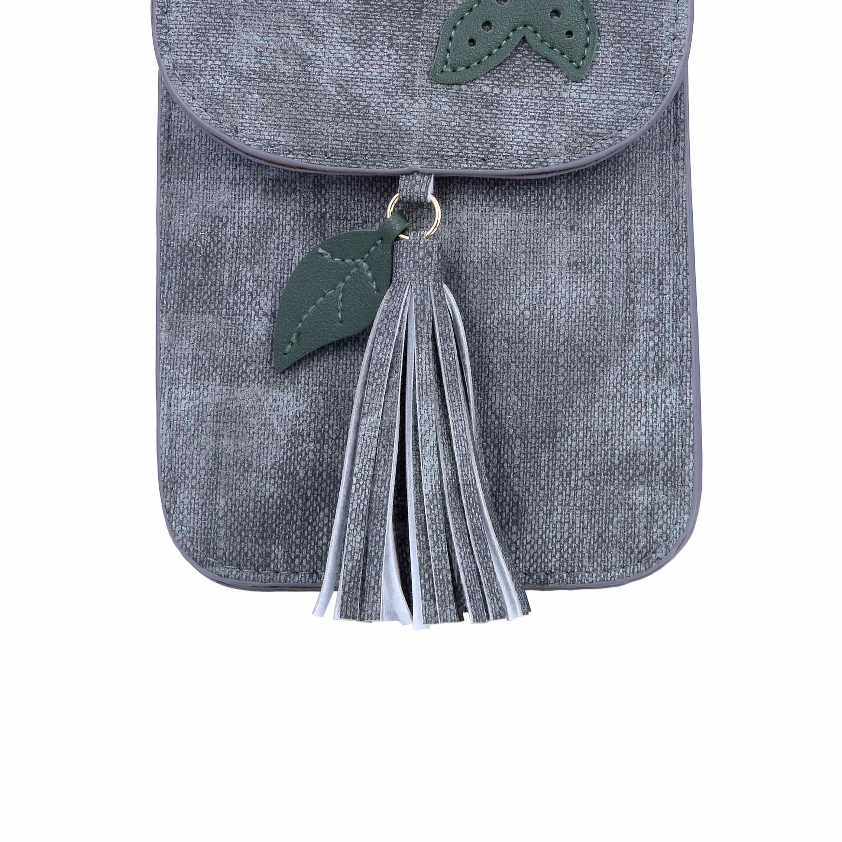 Fashion Women Leatherette Tassel Cellphone Pouch HB0639