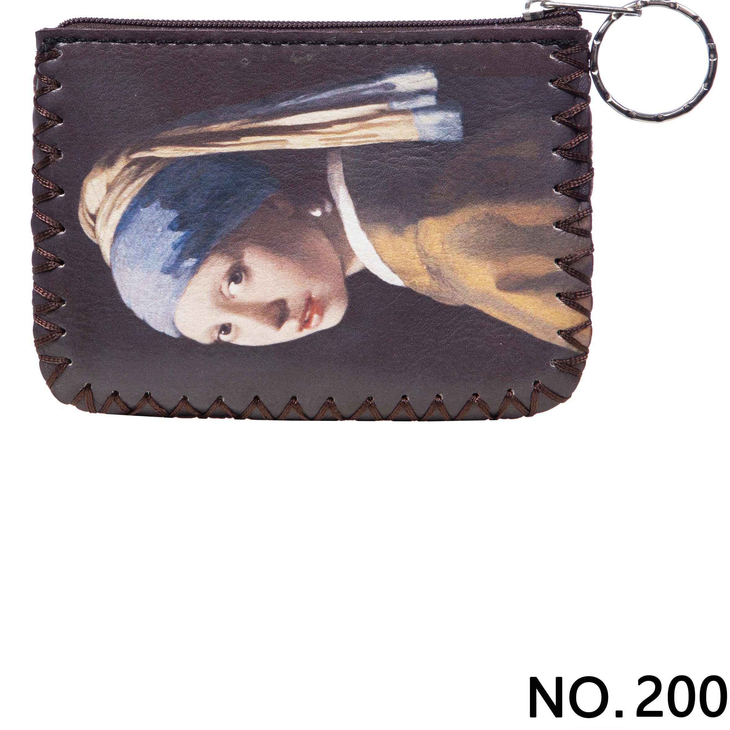 Girl with a Pearl Earring Print Hand Stitch Coin Purse HB0665 - NO.200