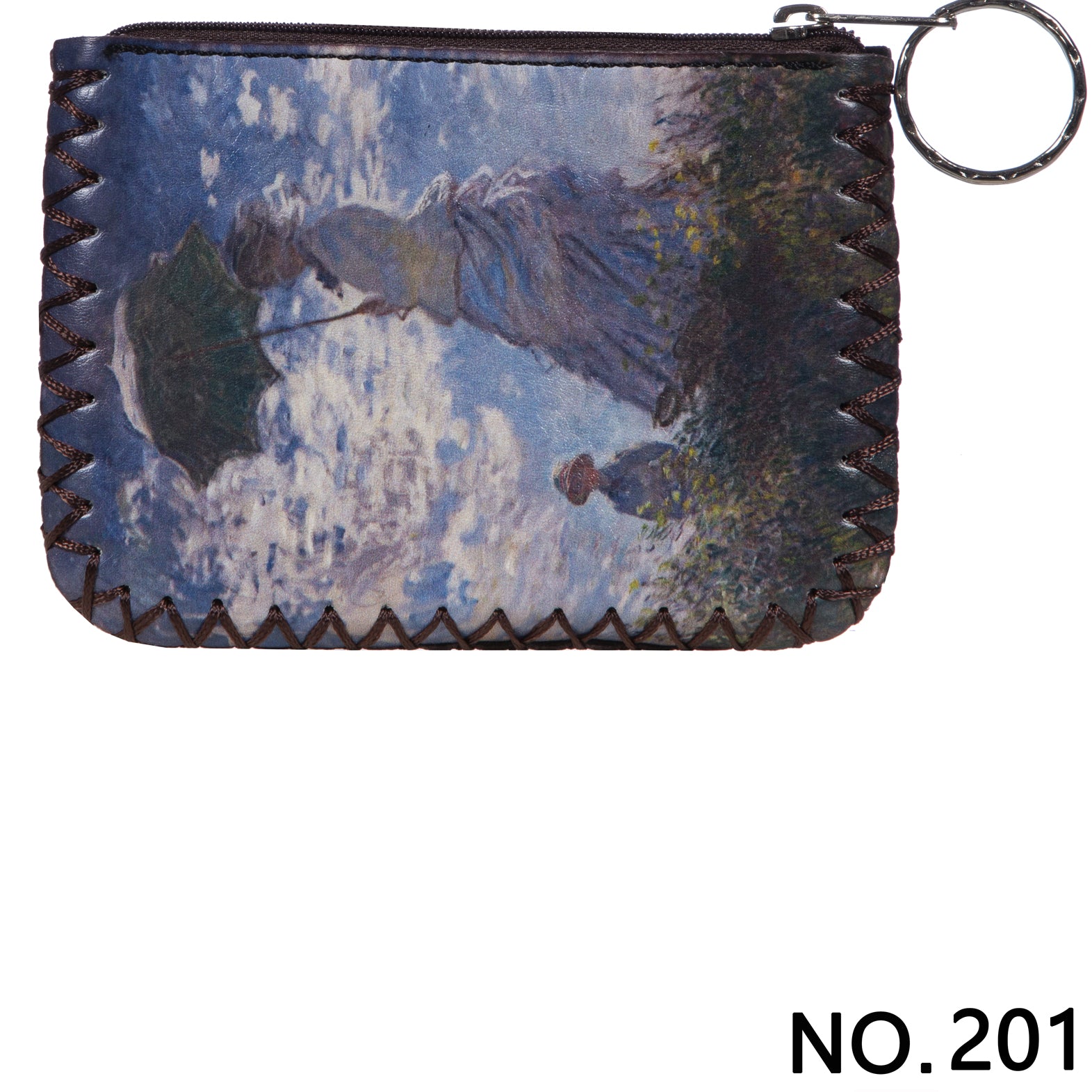 Woman with a Parasol Print Hand Stitch Coin Purse HB0665-NO.201