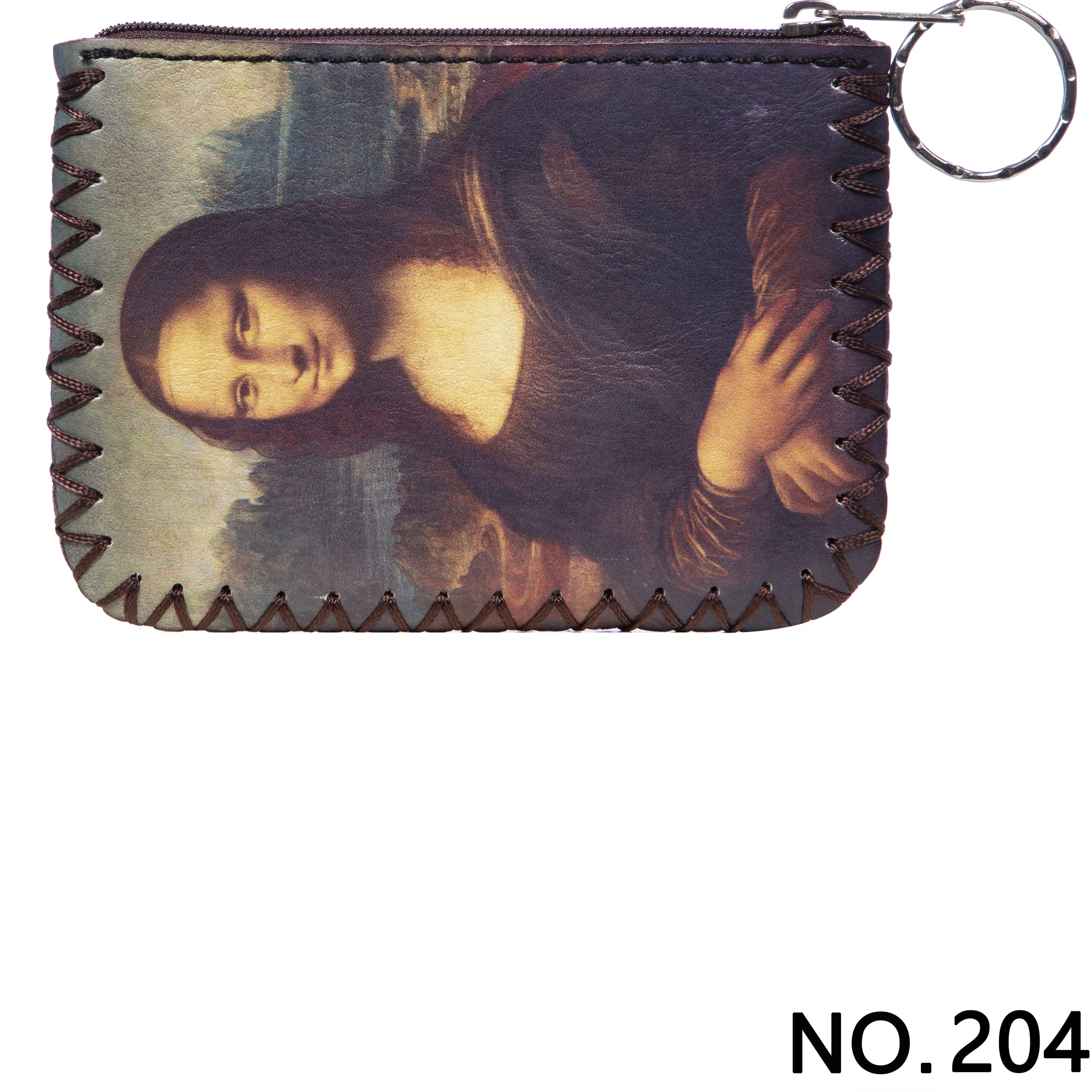 Mona Lisa PPrint Hand Stitch Coin Purse HB0665-NO.204