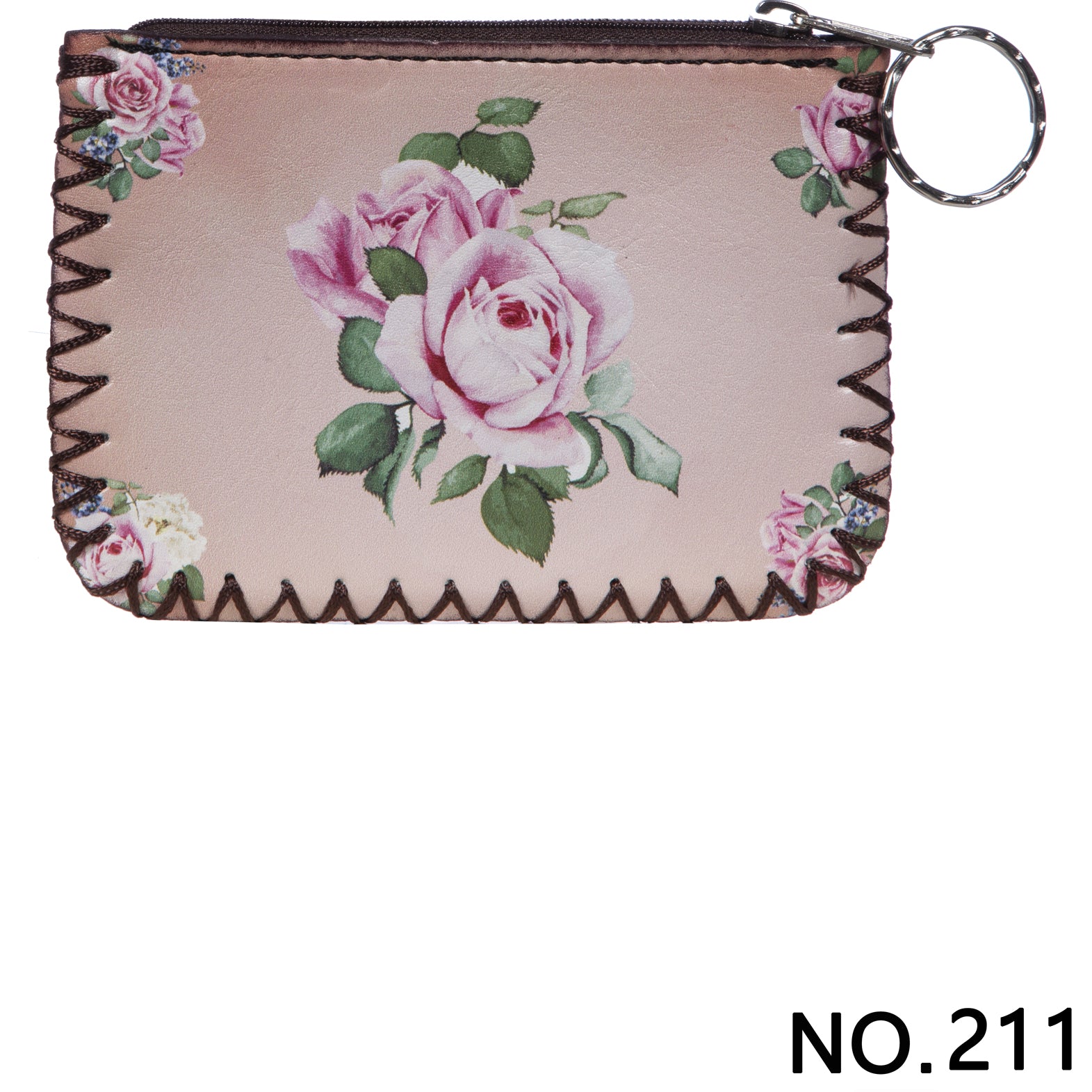 Rose Print Hand Stitch Coin Purse HB0665-NO.211