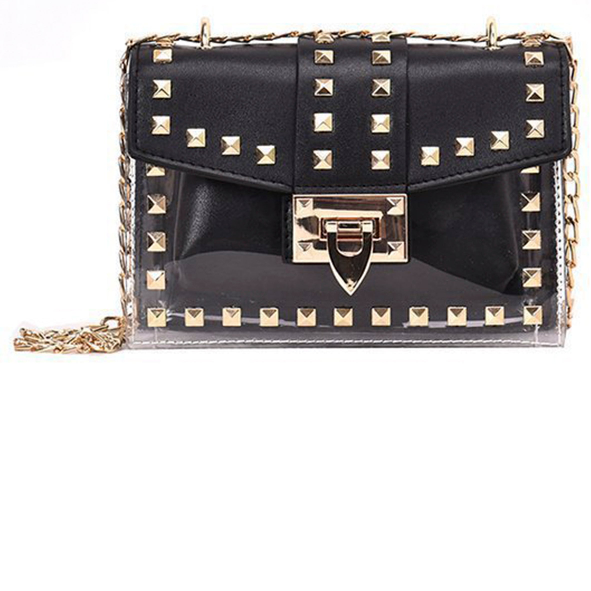 Rivet Transparent Crossbody Bags HB0835
