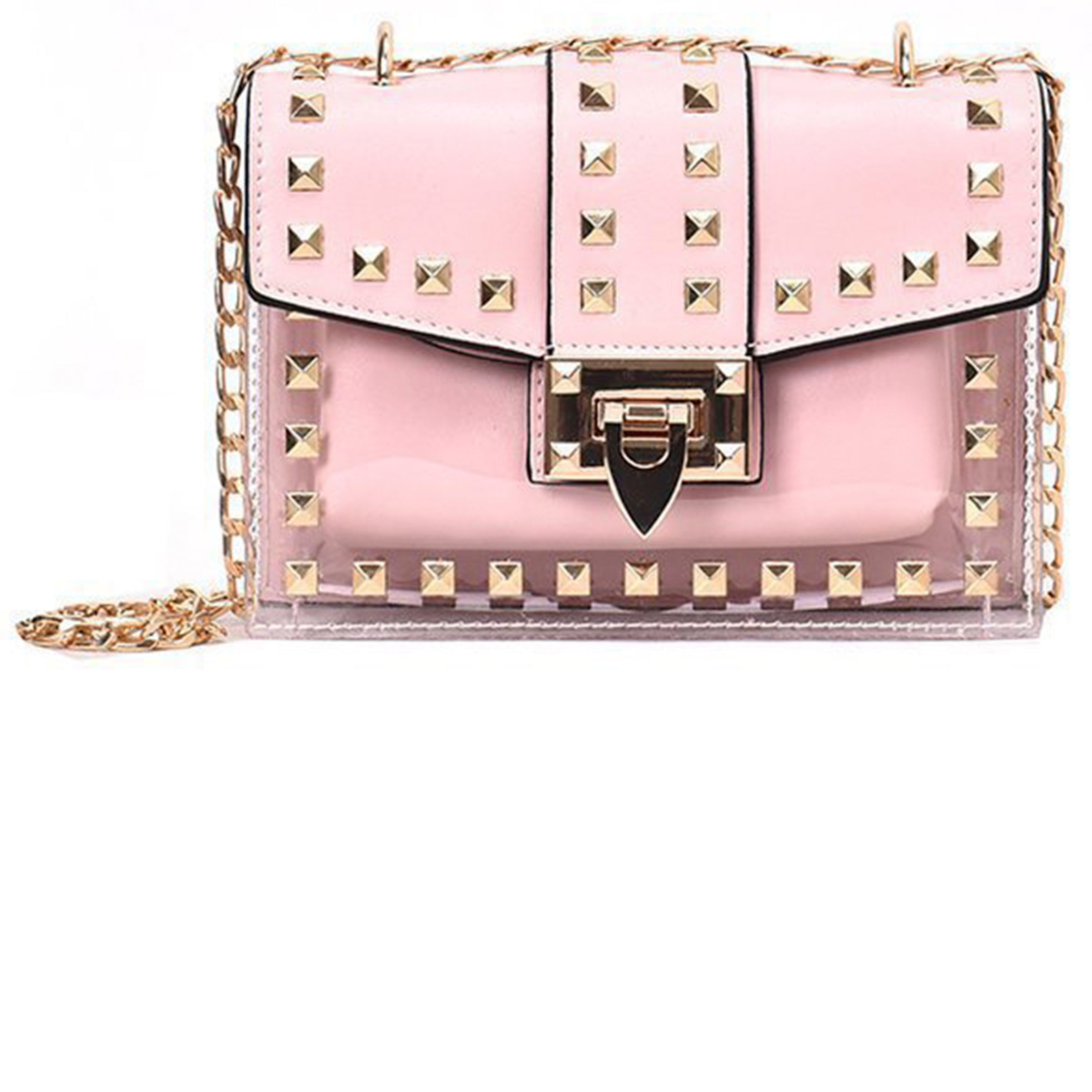 Rivet Transparent Crossbody Bags HB0835