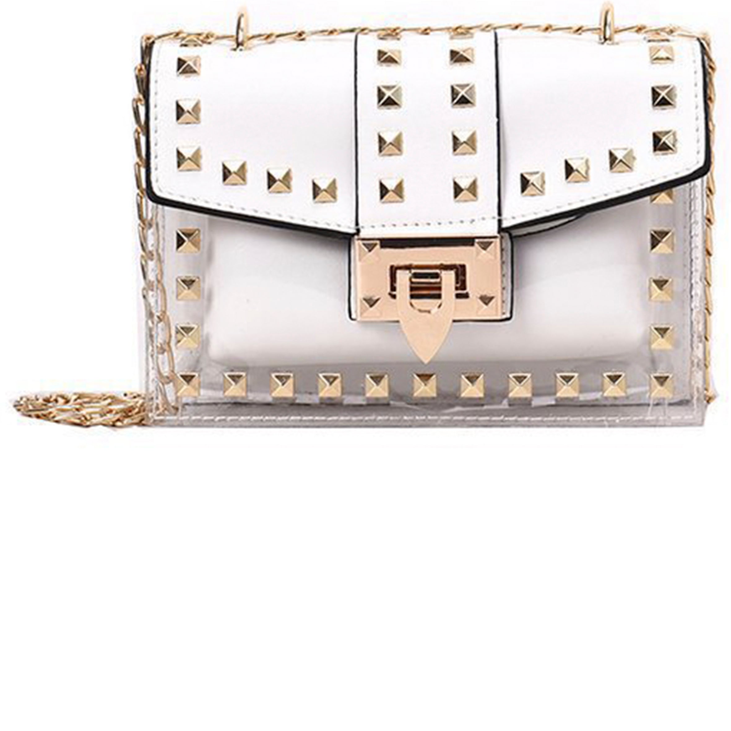 Rivet Transparent Crossbody Bags HB0835