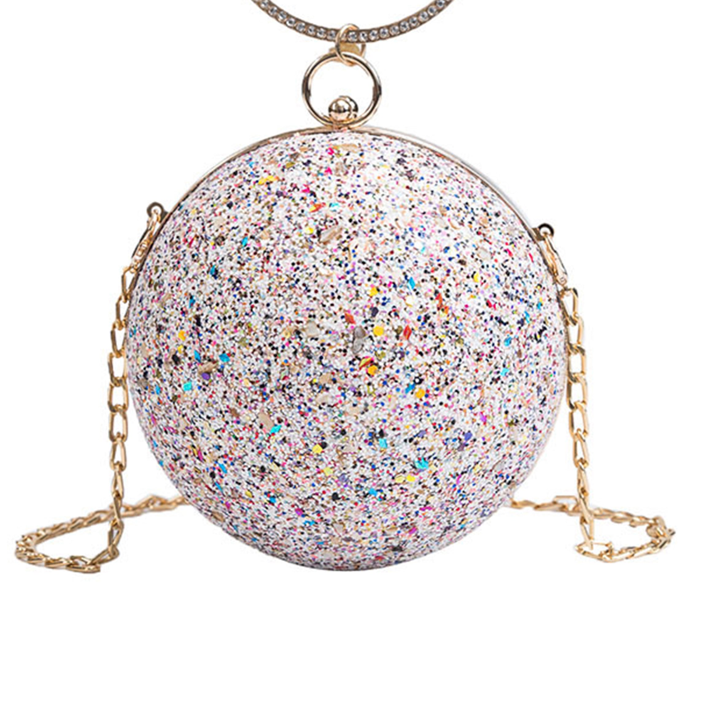 Bolsos de noche esféricos con lentejuelas HB0878