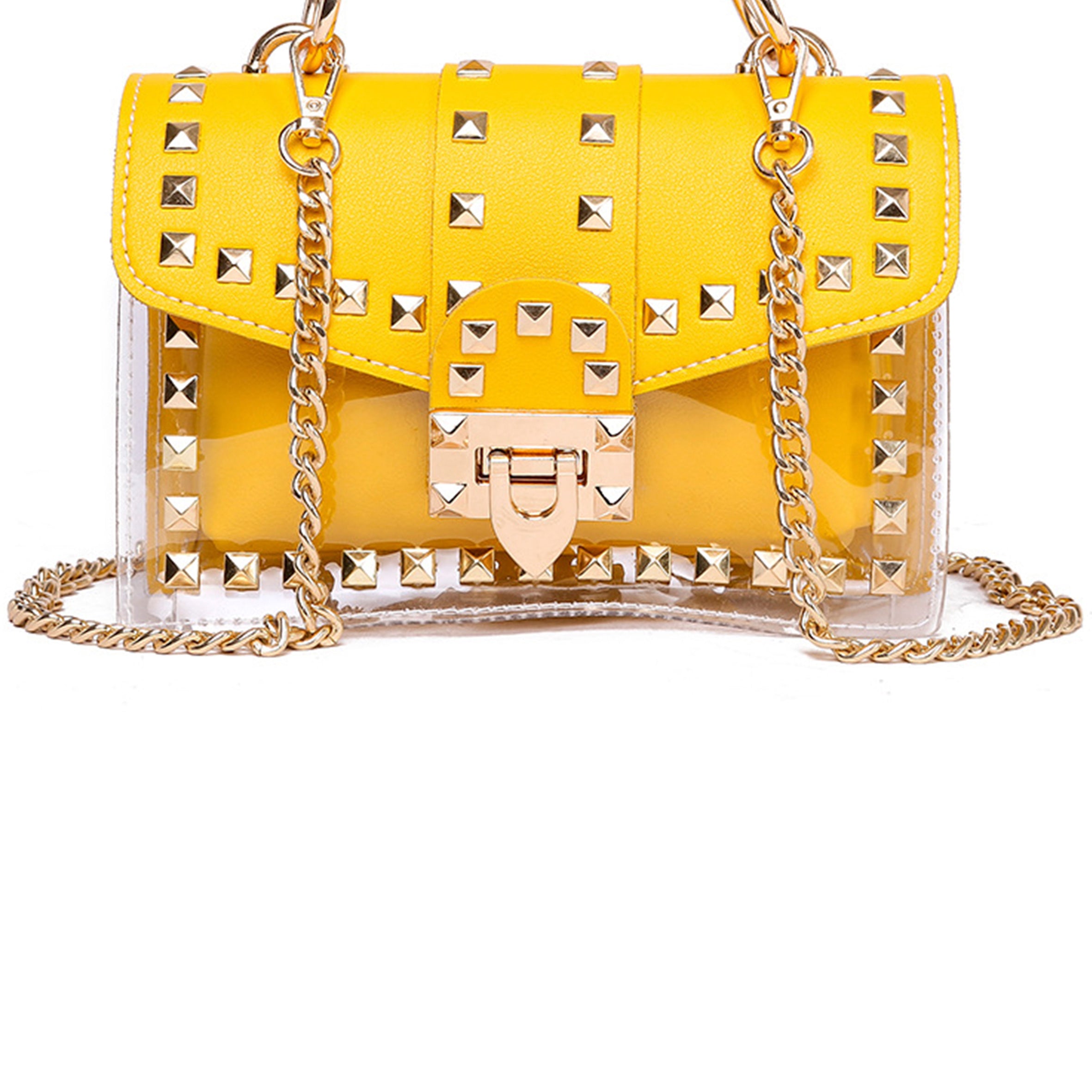 Rivet Transparent Crossbody Bags HB0914