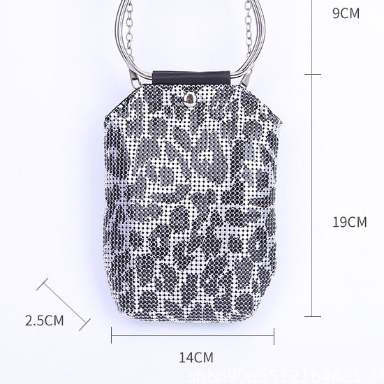 Bolso bandolera de aleación con forma de gato HB0967